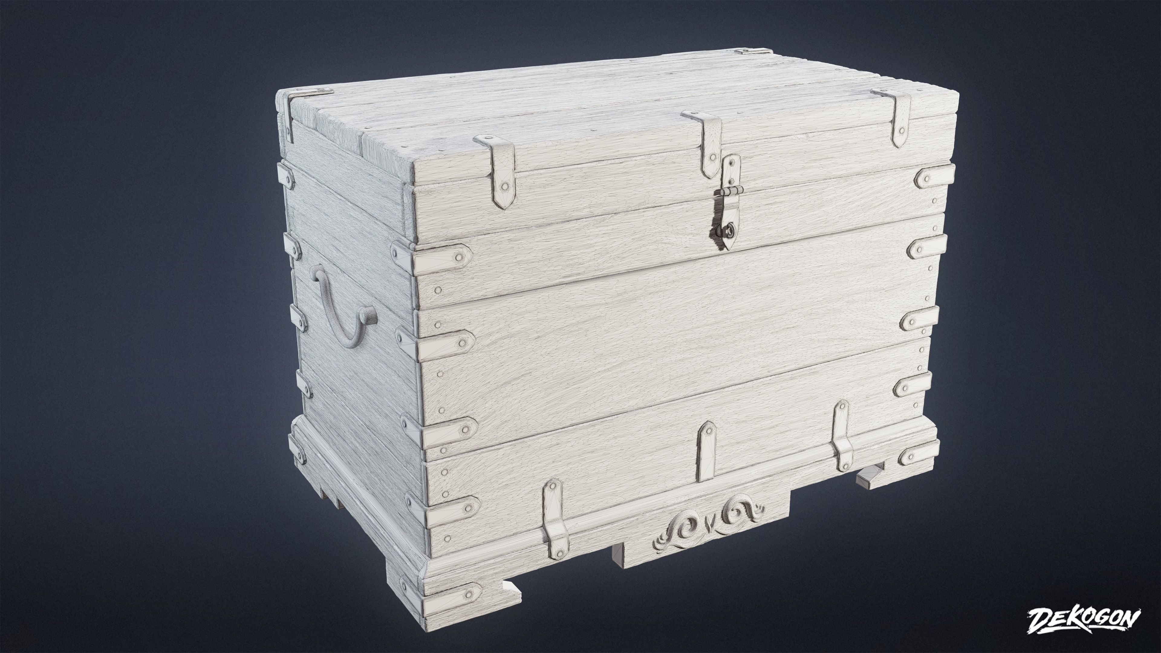 PIRATES - Chest 07 - NANITE AND LOW POLY Low-poly 3D model_12