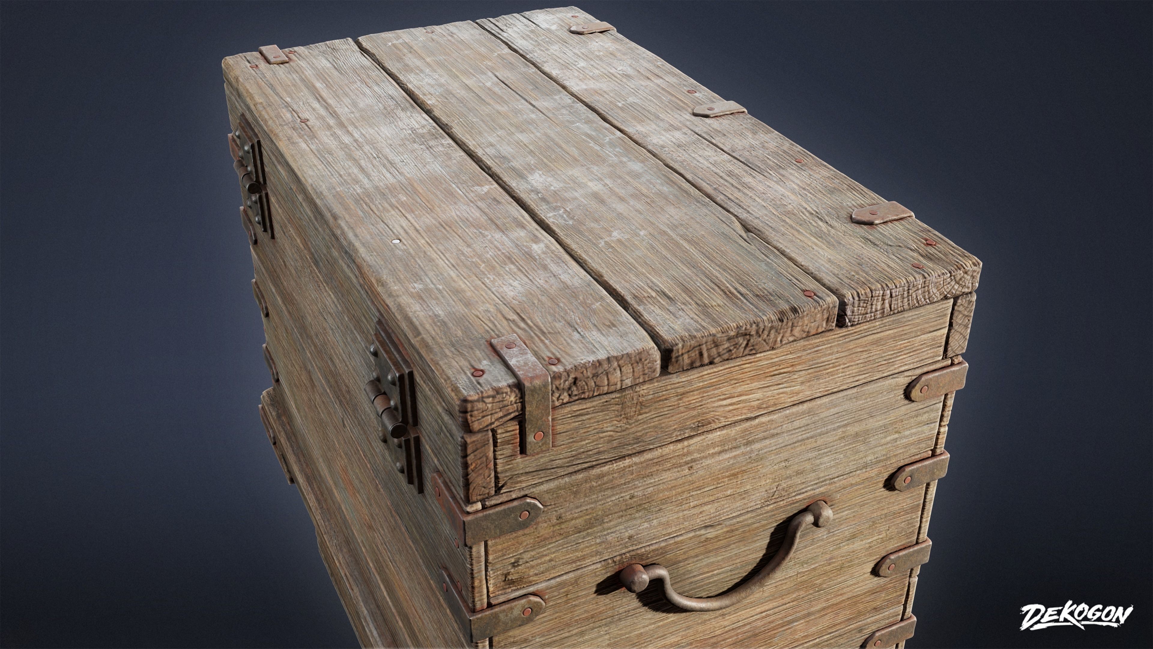 PIRATES - Chest 07 - NANITE AND LOW POLY Low-poly 3D model_5