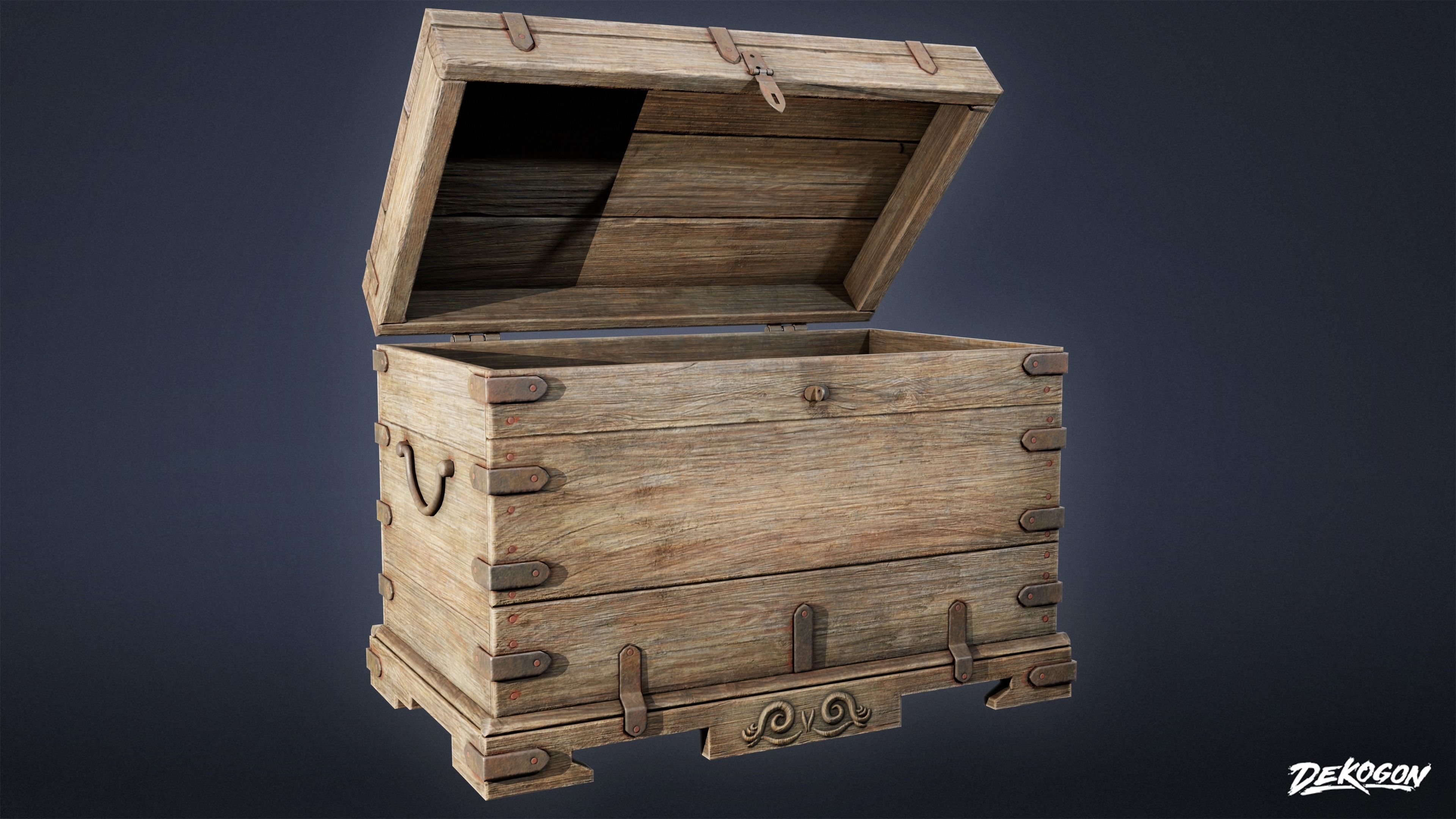 PIRATES - Chest 07 - NANITE AND LOW POLY Low-poly 3D model_18
