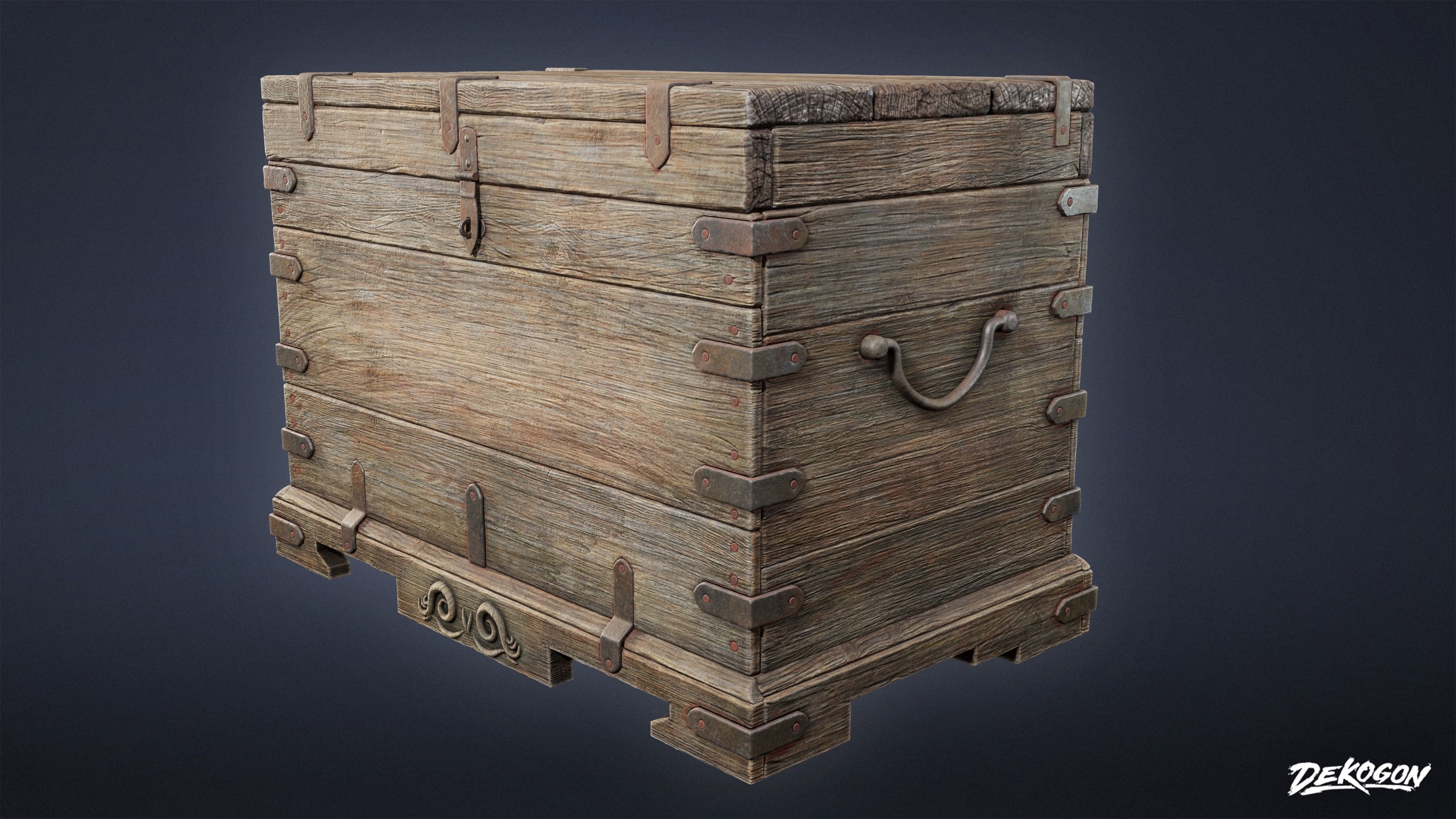 PIRATES - Chest 07 - NANITE AND LOW POLY Low-poly 3D model_2
