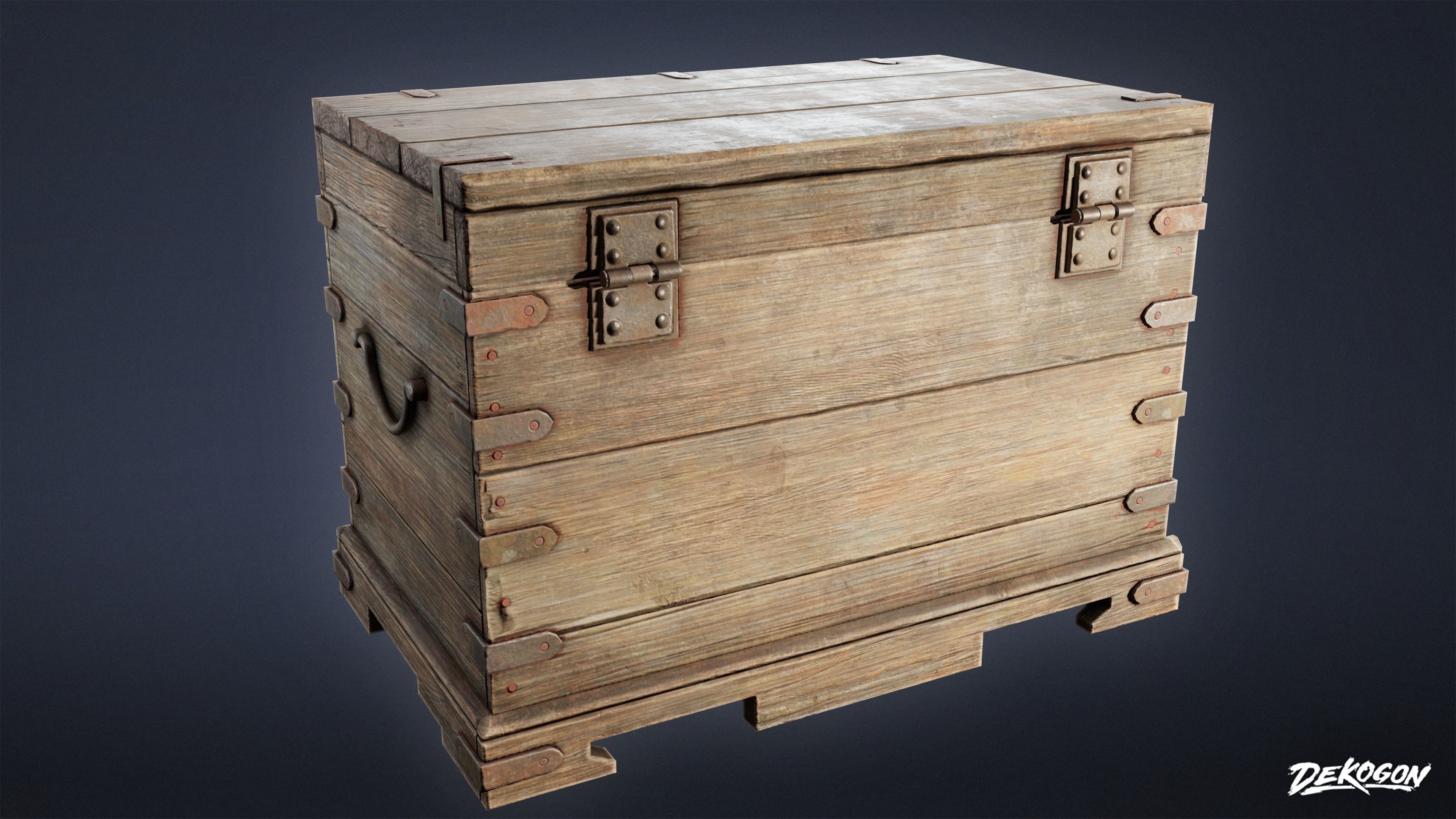 PIRATES - Chest 07 - NANITE AND LOW POLY Low-poly 3D model_11