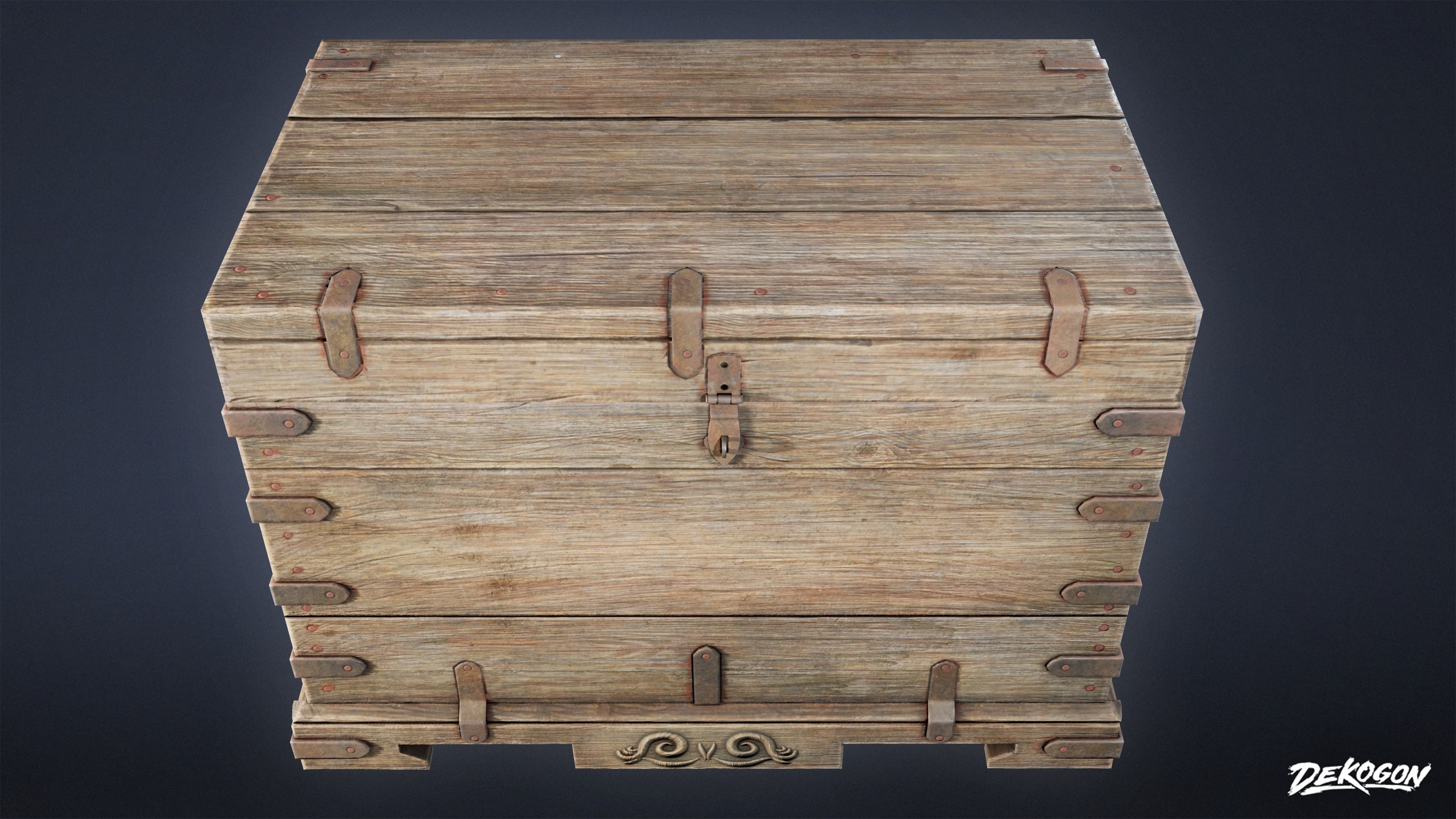 PIRATES - Chest 07 - NANITE AND LOW POLY Low-poly 3D model_13