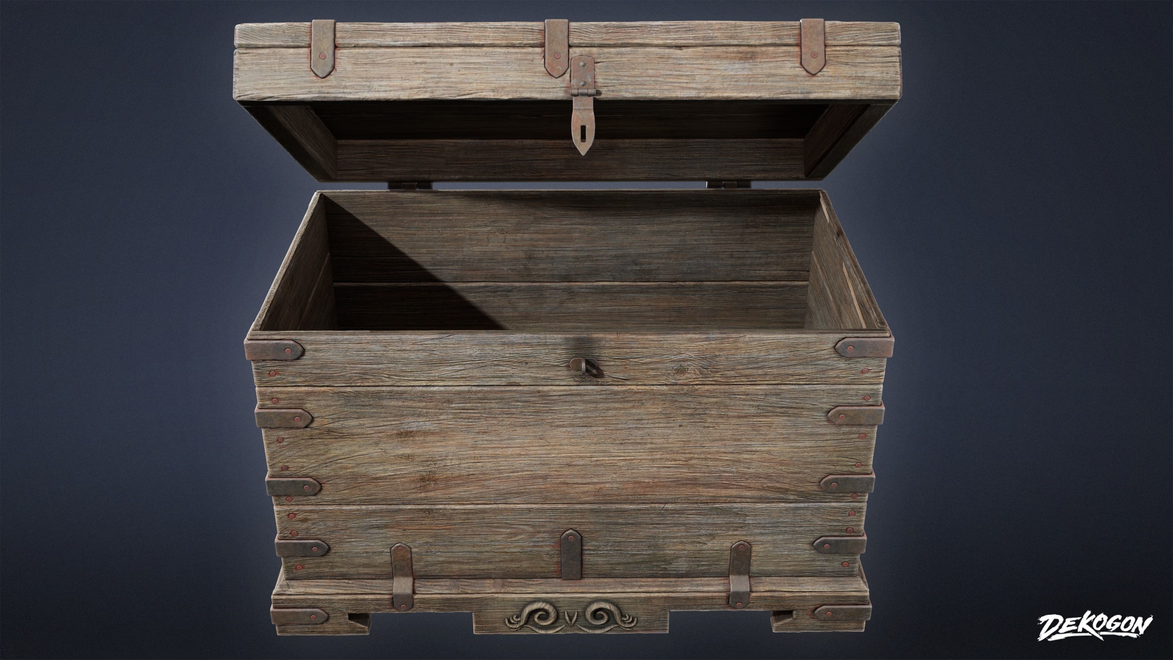 PIRATES - Chest 07 - NANITE AND LOW POLY Low-poly 3D model_16