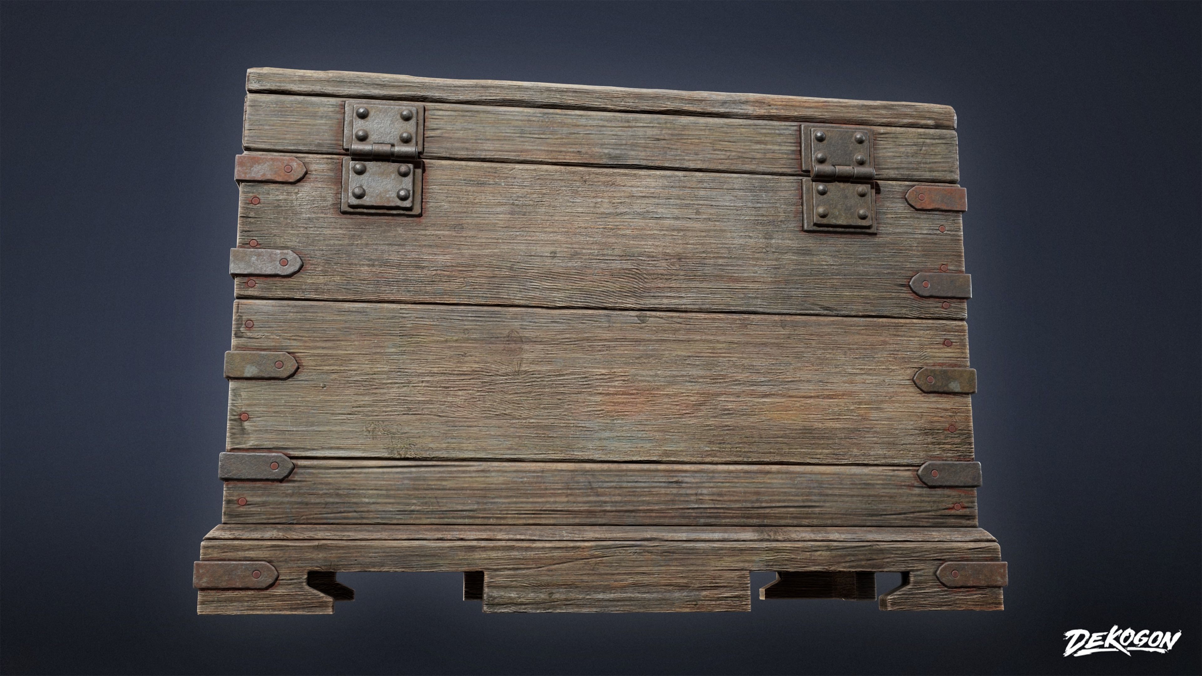 PIRATES - Chest 07 - NANITE AND LOW POLY Low-poly 3D model_7