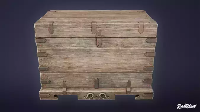 PIRATES - Chest 07 - NANITE AND LOW POLY Low-poly 3D model