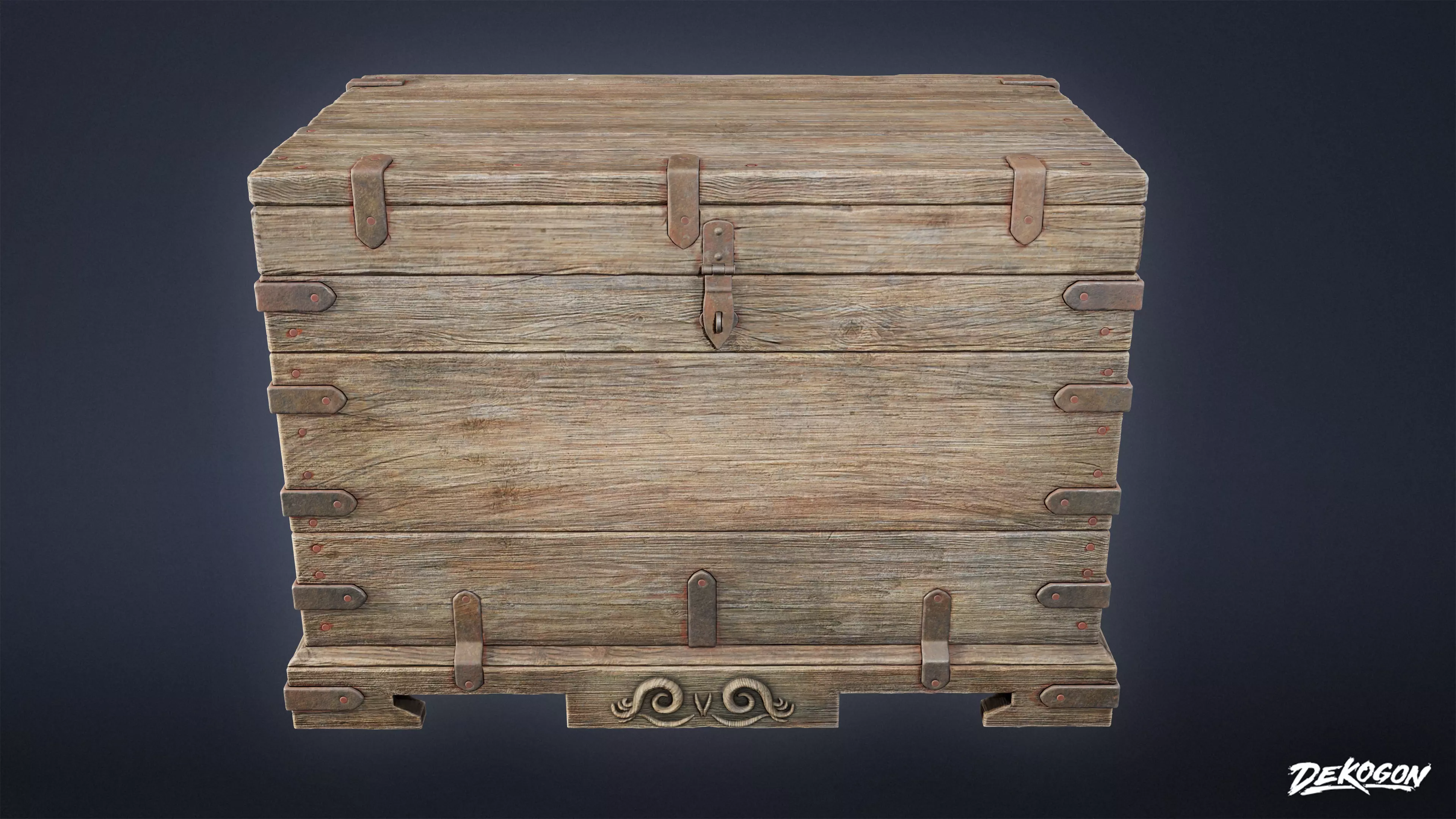 PIRATES - Chest 07 - NANITE AND LOW POLY Low-poly 3D model_0