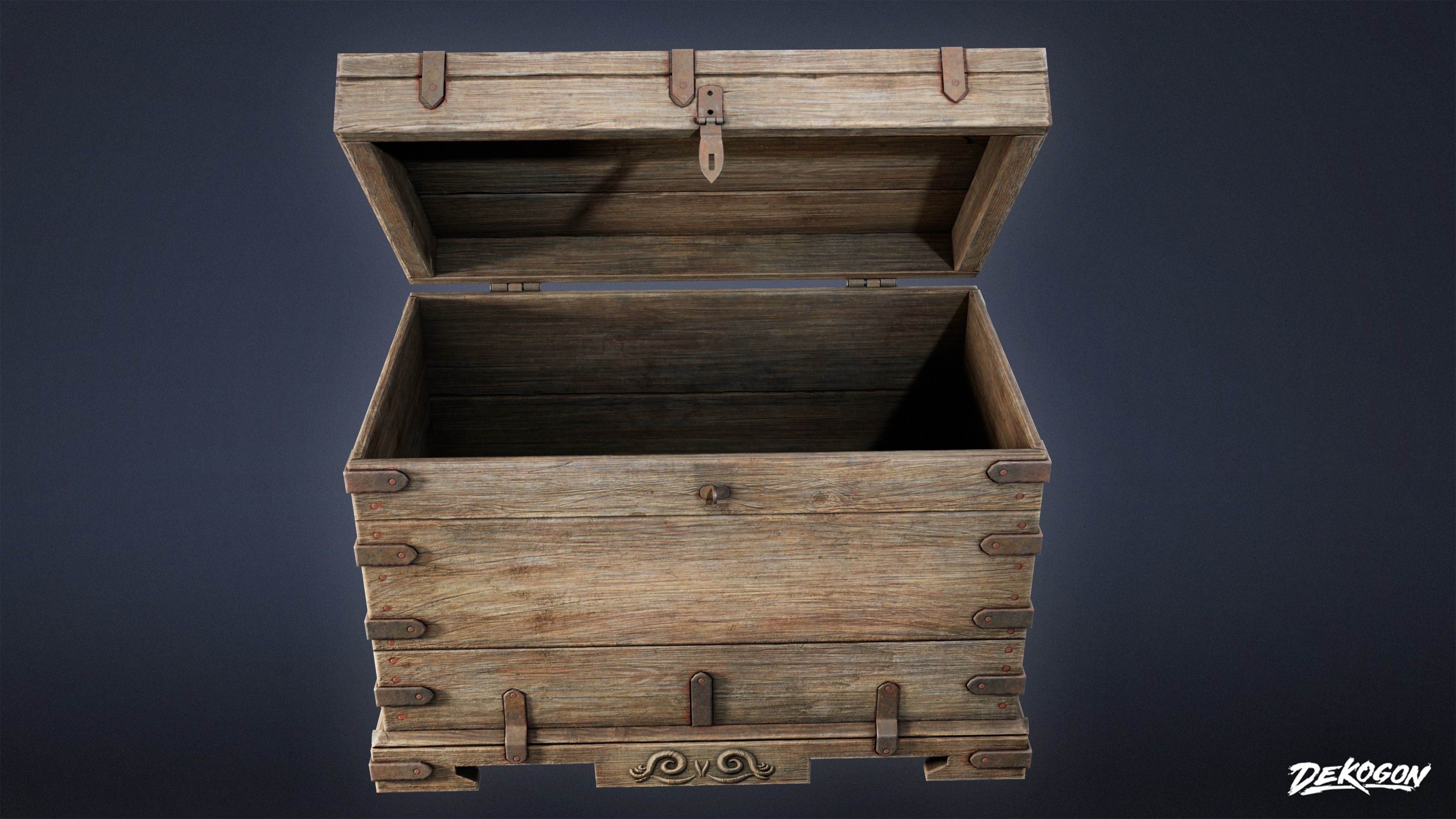 PIRATES - Chest 07 - NANITE AND LOW POLY Low-poly 3D model_19