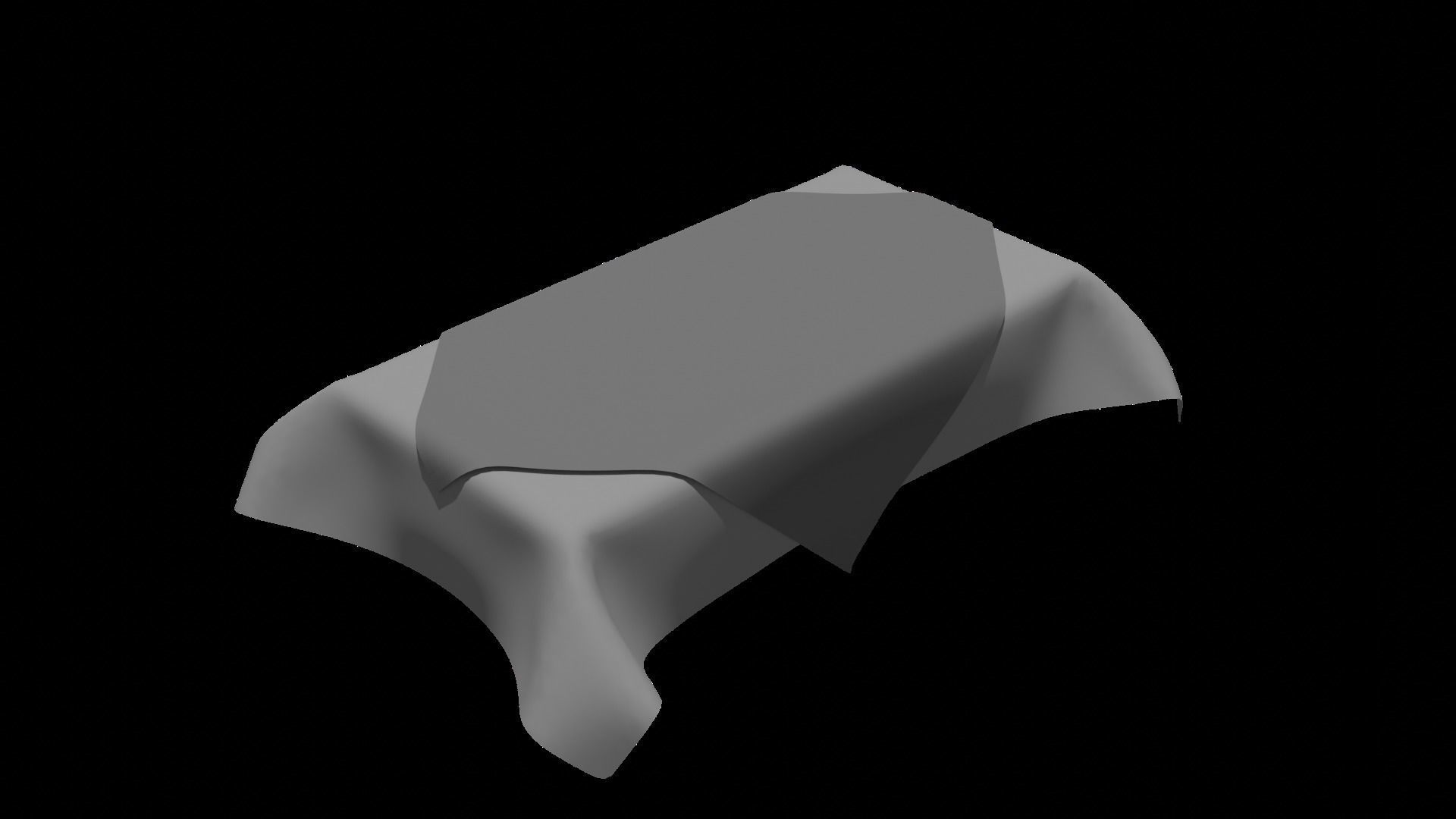 Set Tablecloths 3D model_1