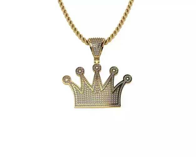 Crown Diamond Pendants