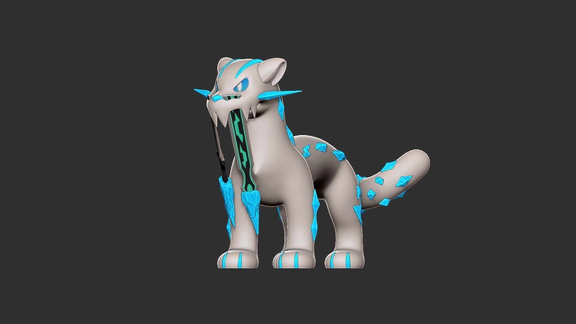 POKEMON CHIEN PAO 3D print model_1