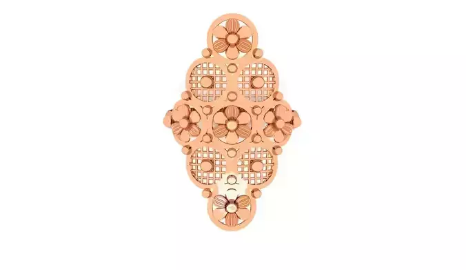 Flower Beads Balls Ultra Vision Wire Mesh Plain Gold Ring 3D print model