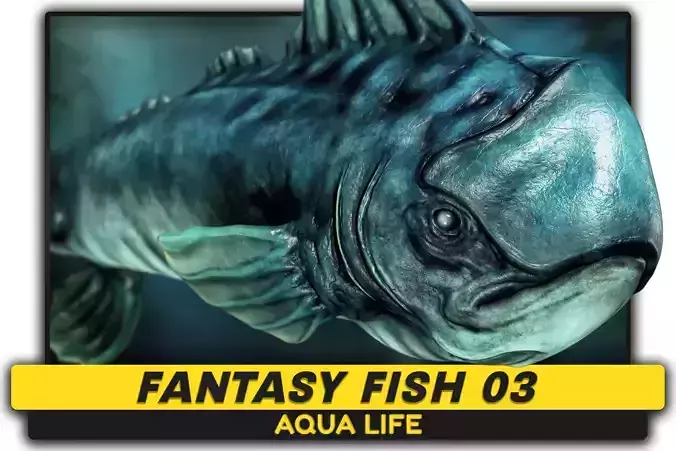 Fantasy Fish 03 - Aqua Life - Water Underwater Creature - 30 Low-poly 3D model