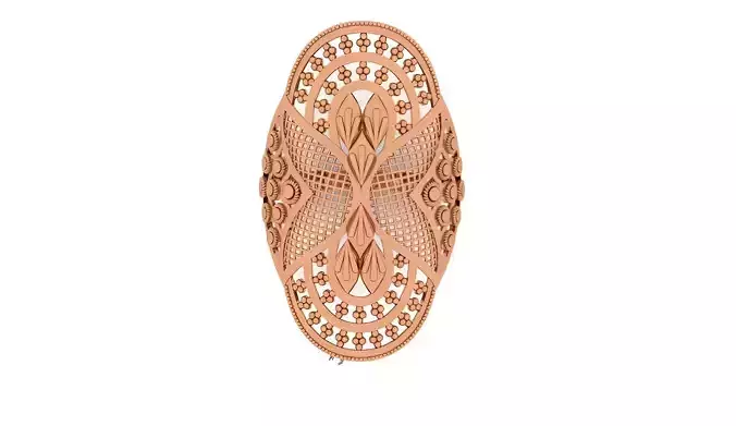 Ultra Vision Wire Mesh Plain Gold Ring