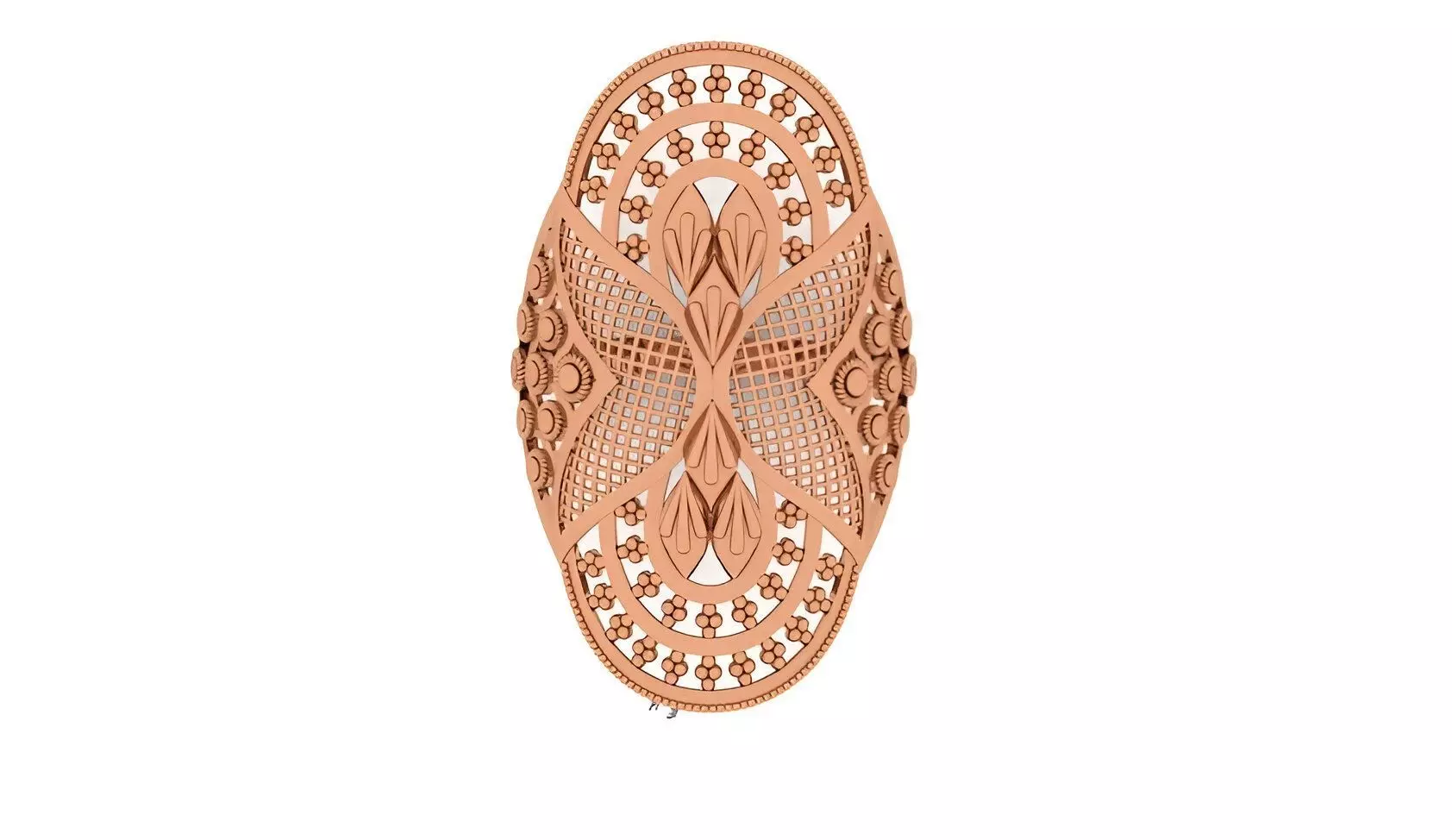 Ultra Vision Wire Mesh Plain Gold Ring 3D print model