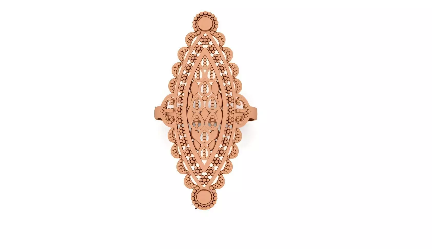 Beads Balls Ultra Vision Wire Mesh Plain Gold Ring 3D print model_0