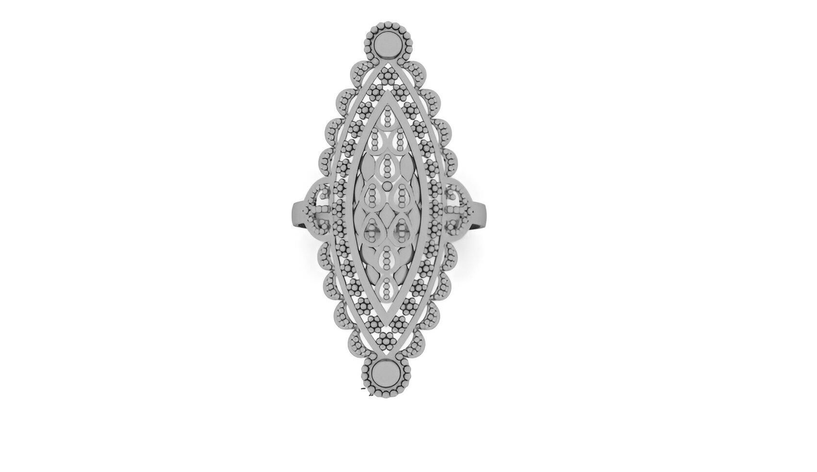 Beads Balls Ultra Vision Wire Mesh Plain Gold Ring 3D print model_1