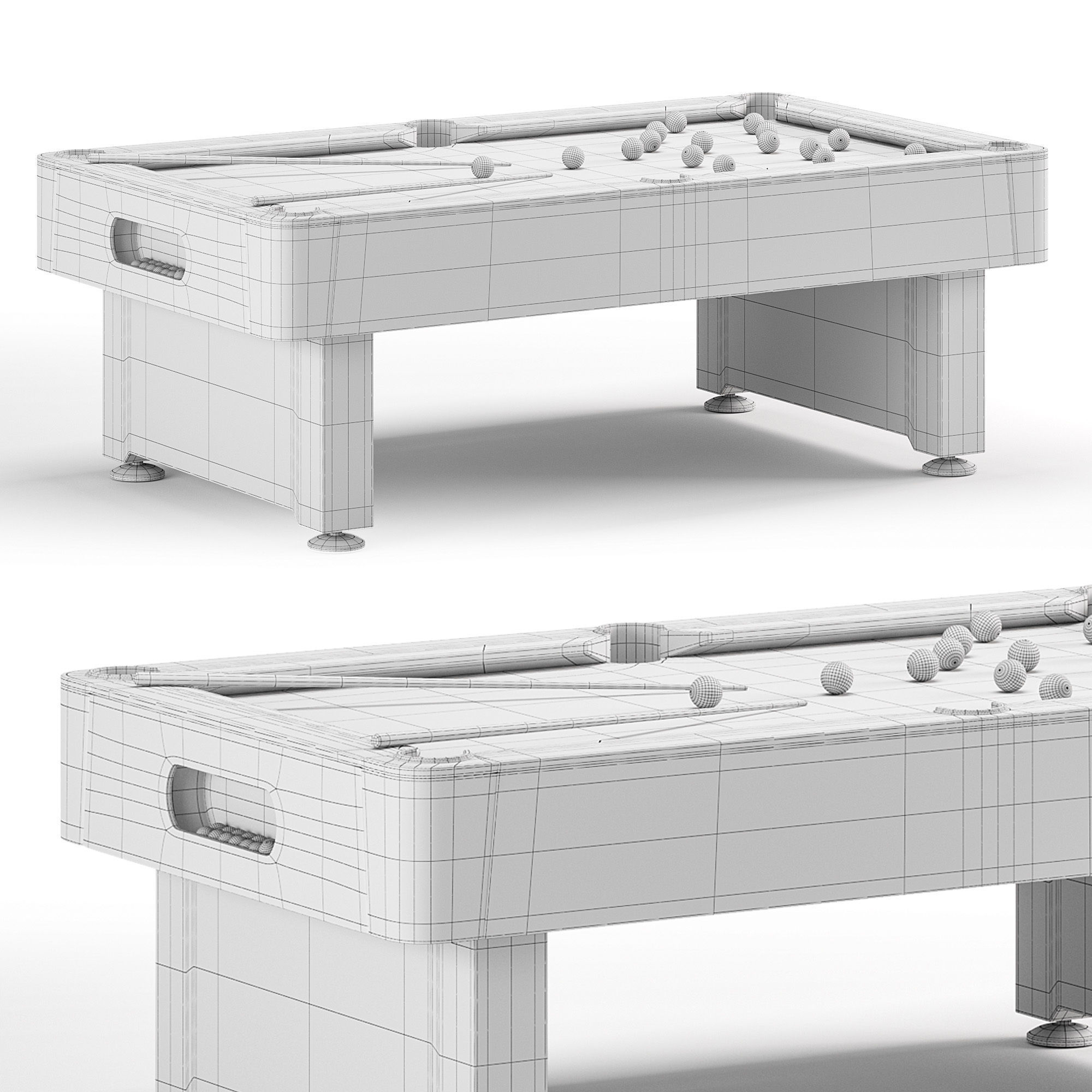 Mightymast 7ft Speedster Pool Table 3D model_3