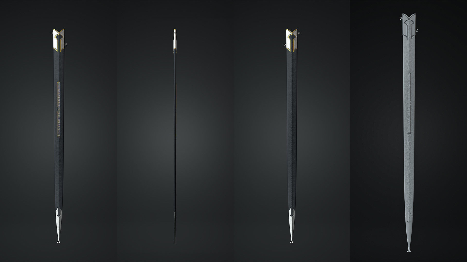 Anduril - The sword of Aragorn - Lord of the Rings  Low-poly 3D model_14