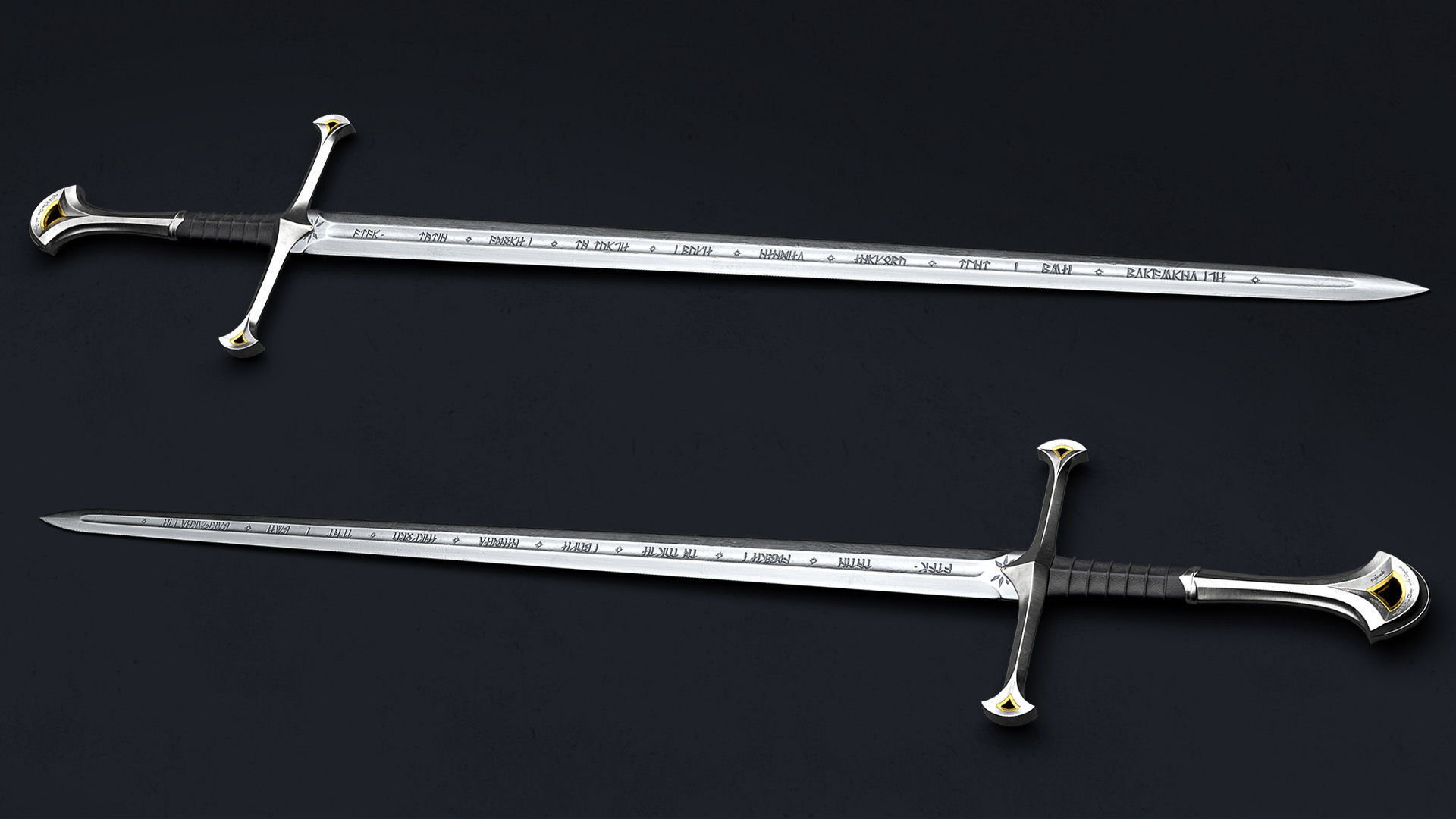 Anduril - The sword of Aragorn - Lord of the Rings  Low-poly 3D model_4