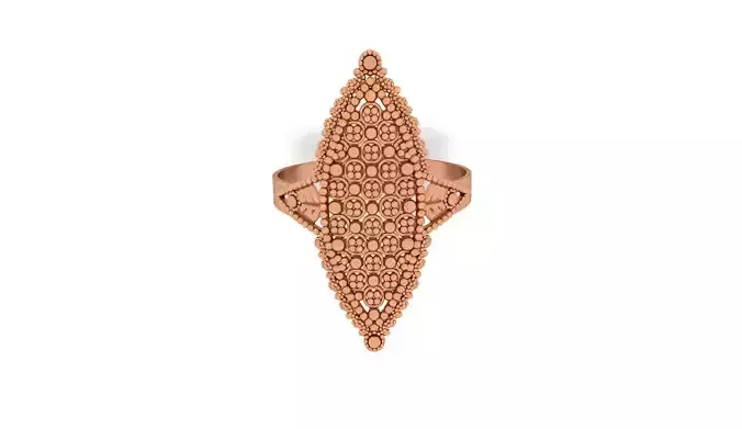 Beads Balls Ultra Vision Wire Mesh Plain Gold Ring