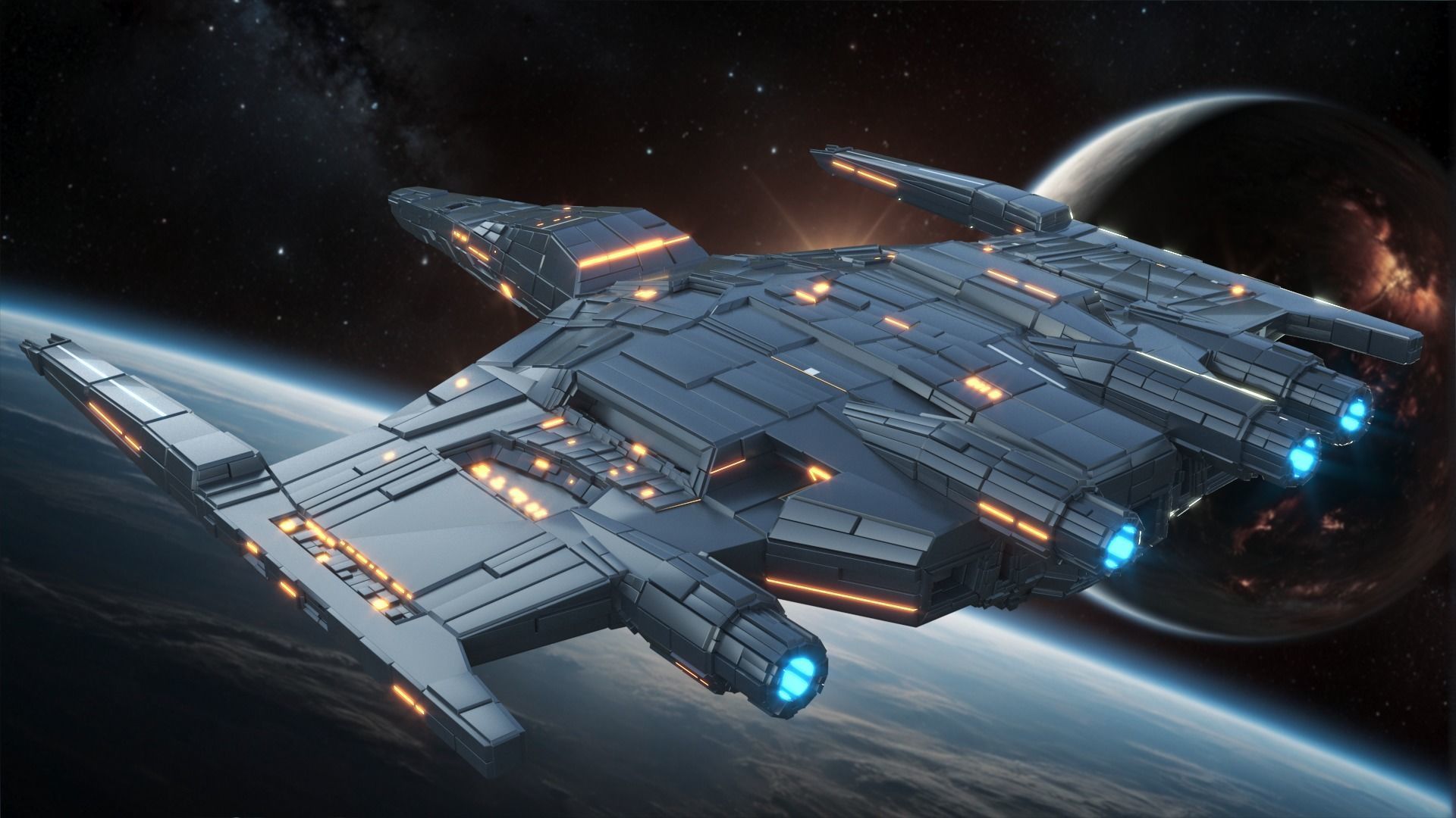 Star Ship 3D model_3