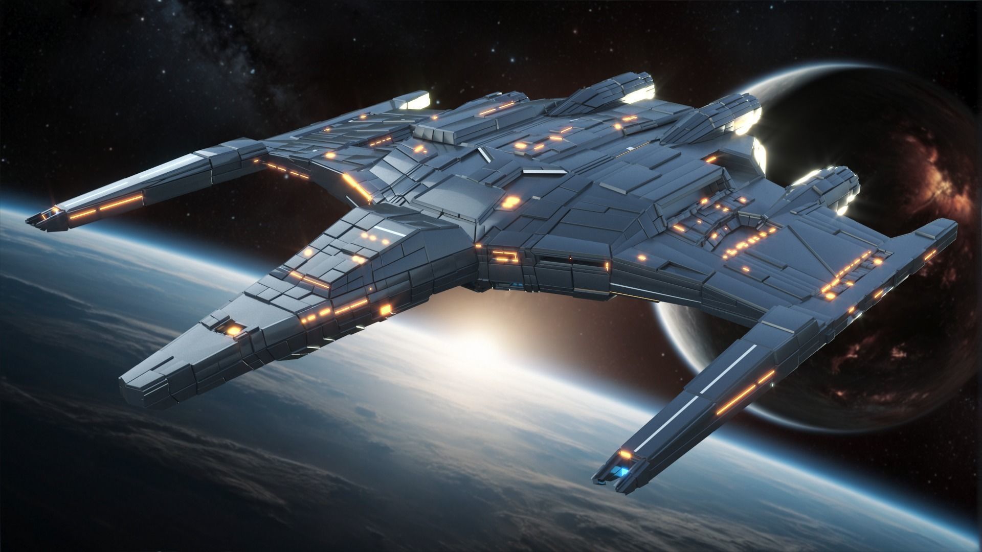 Star Ship 3D model_2