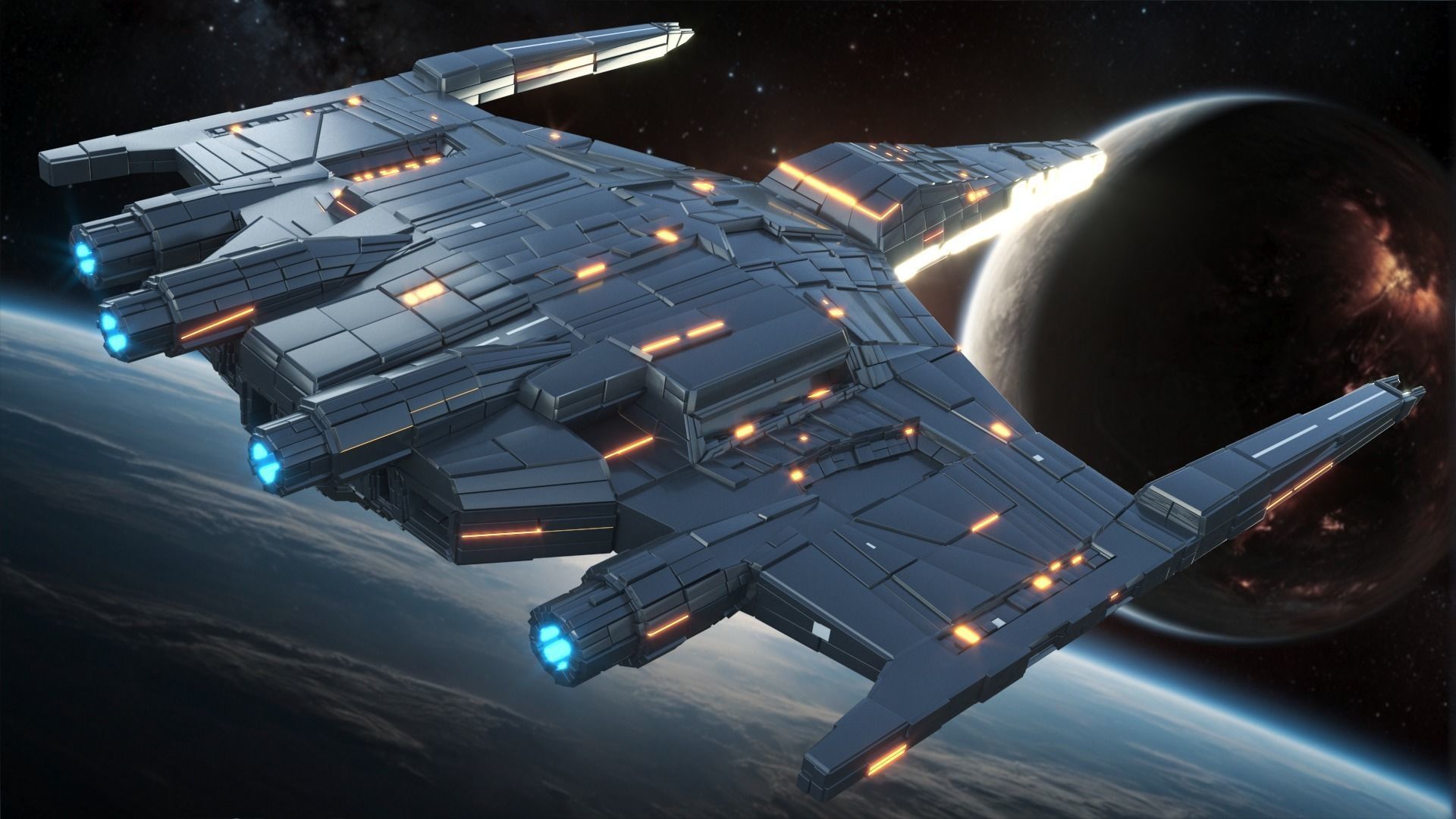 Star Ship 3D model_4