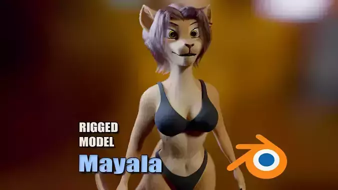Mayala Anthro Lioness 3D model