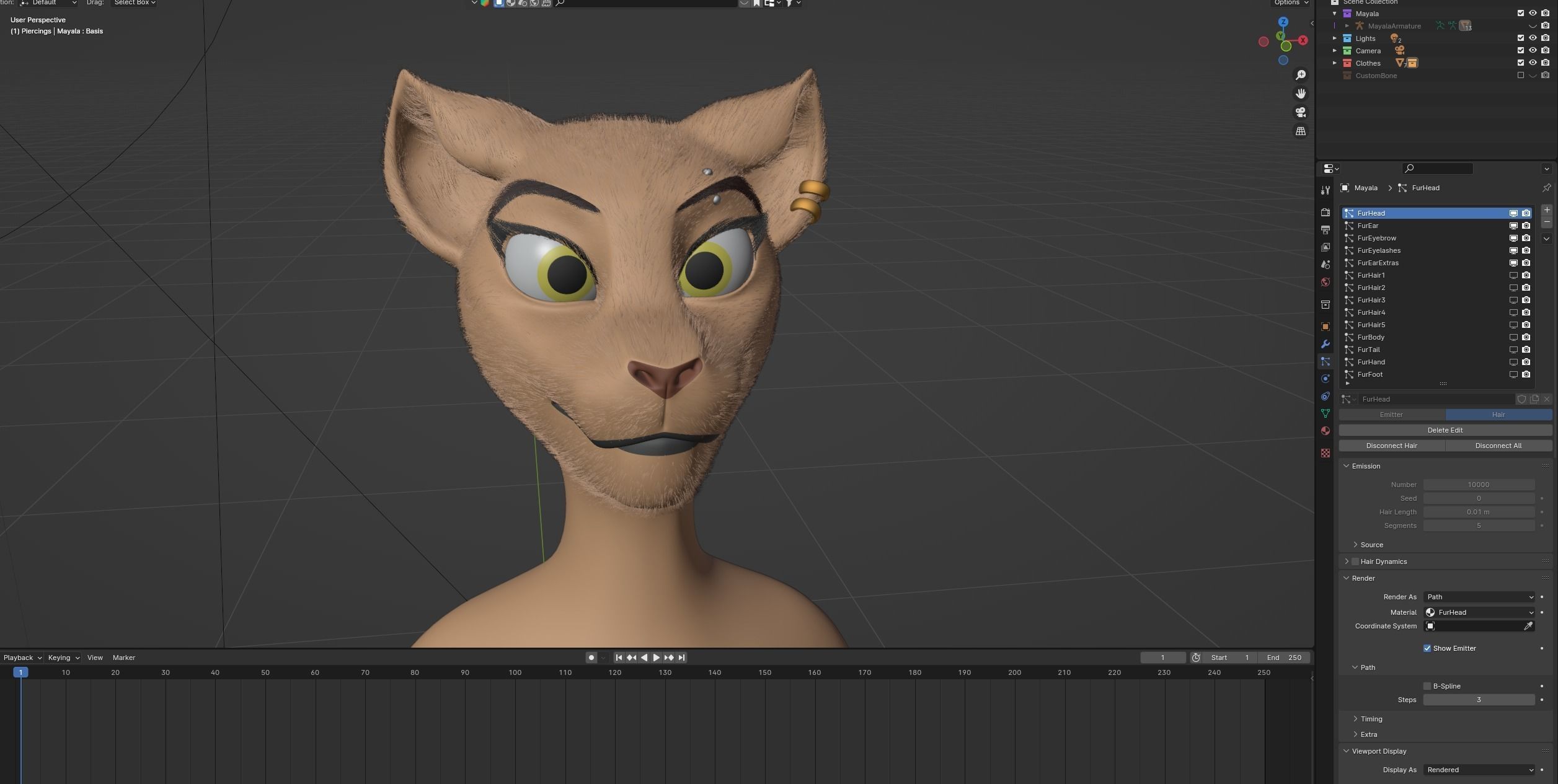 Mayala Anthro Lioness 3D model_85