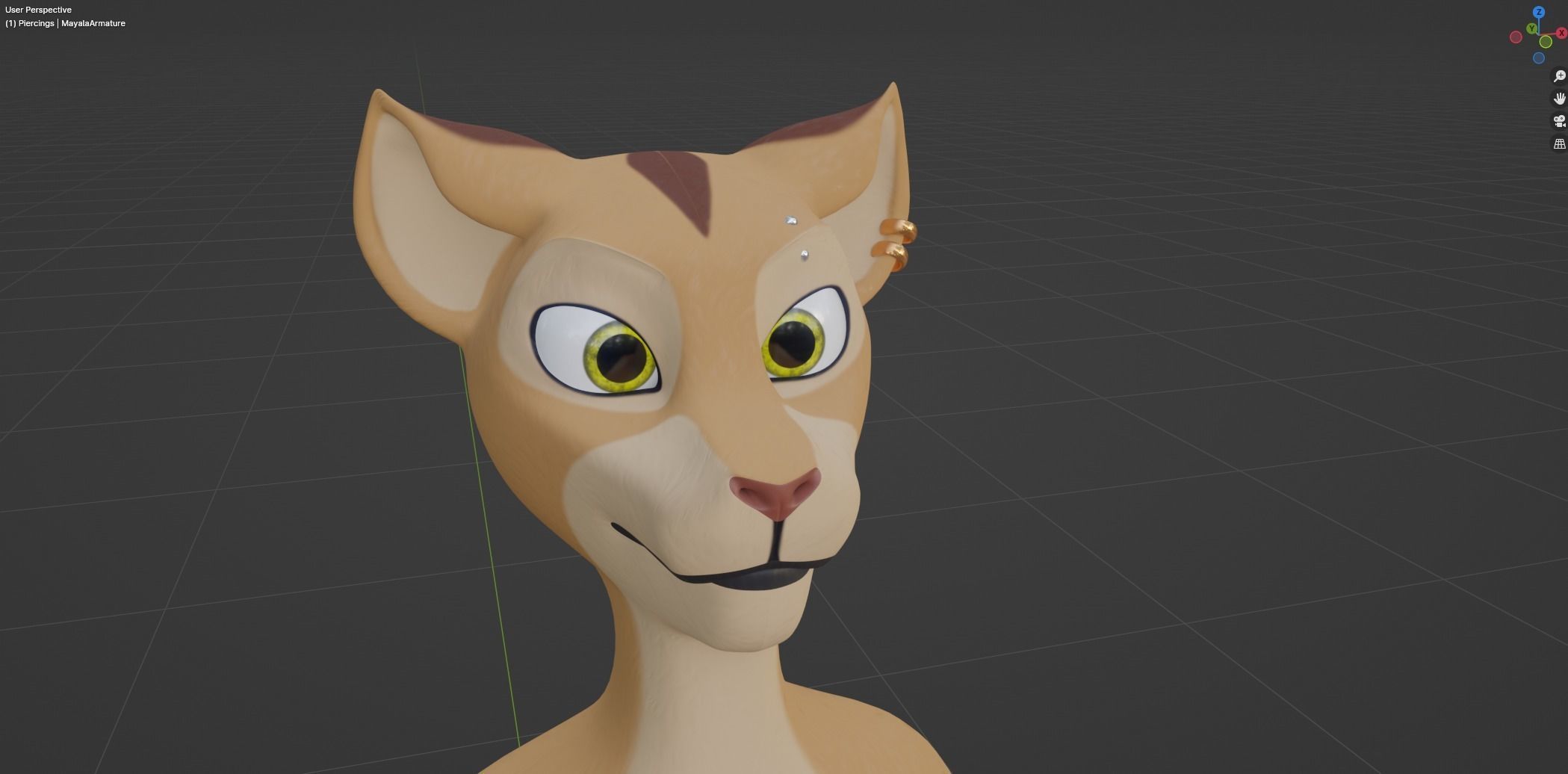 Mayala Anthro Lioness 3D model_46