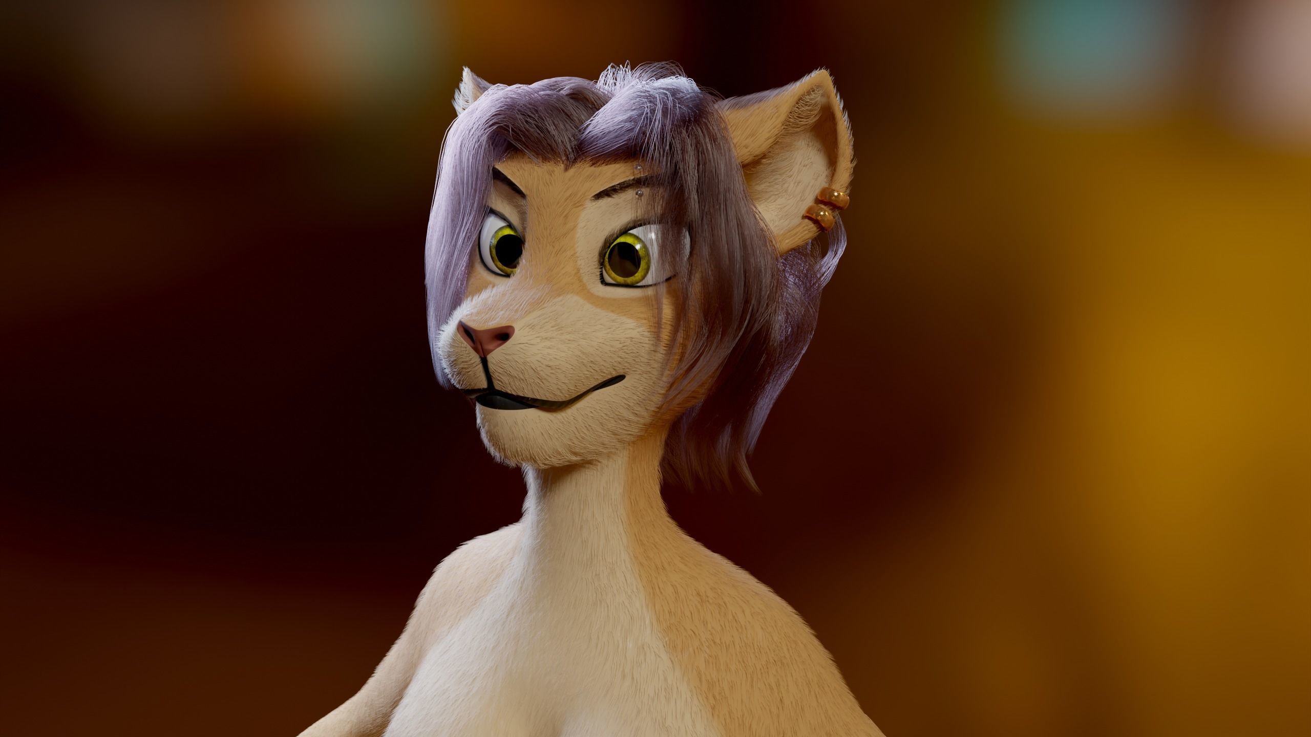 Mayala Anthro Lioness 3D model_4