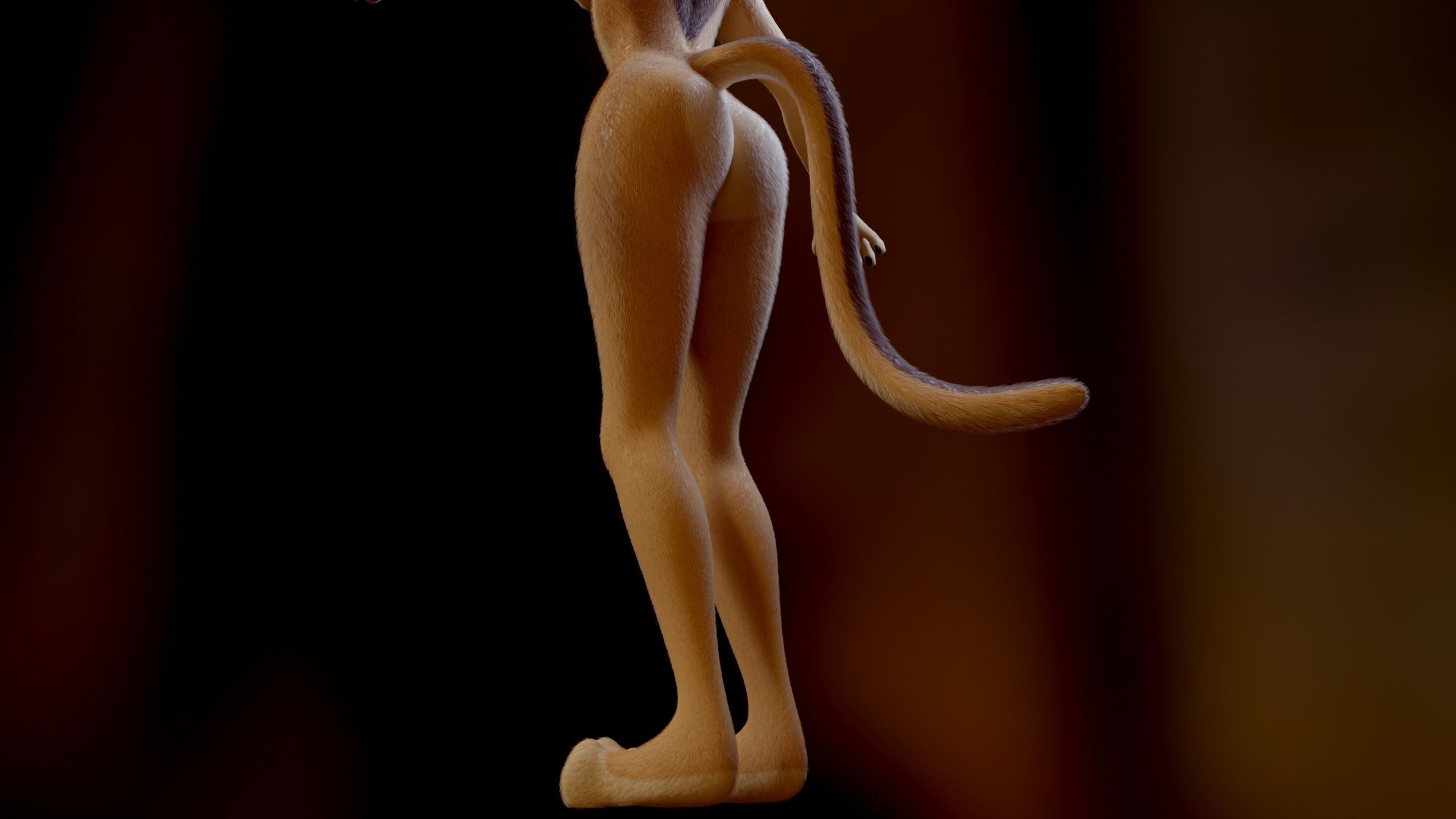 Mayala Anthro Lioness 3D model_9