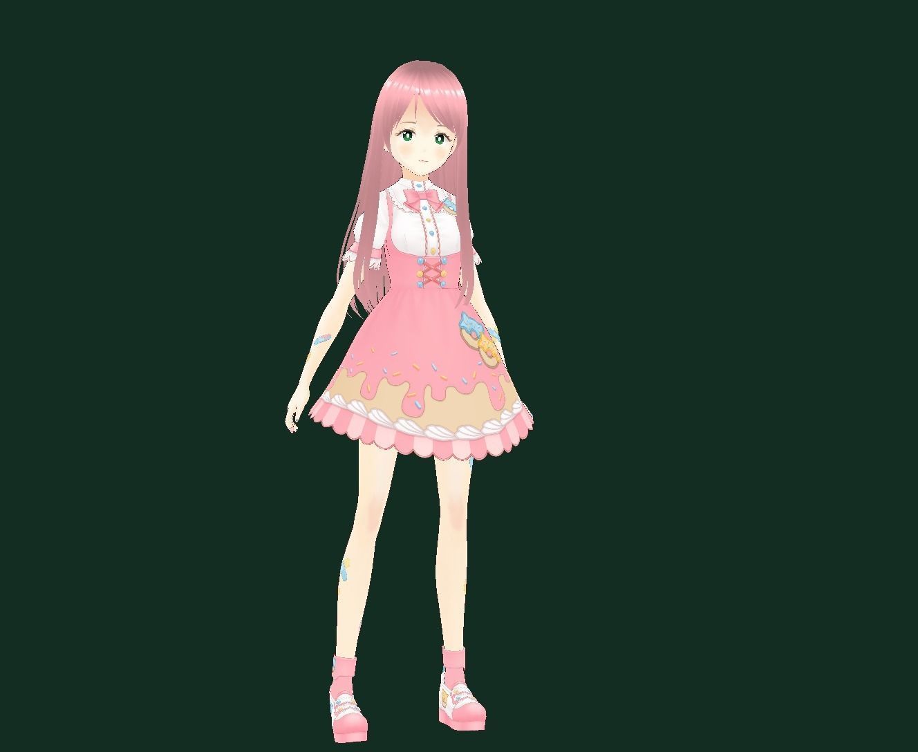 Bocchi the Rock New VRChat 3D model Low-poly 3D model_1