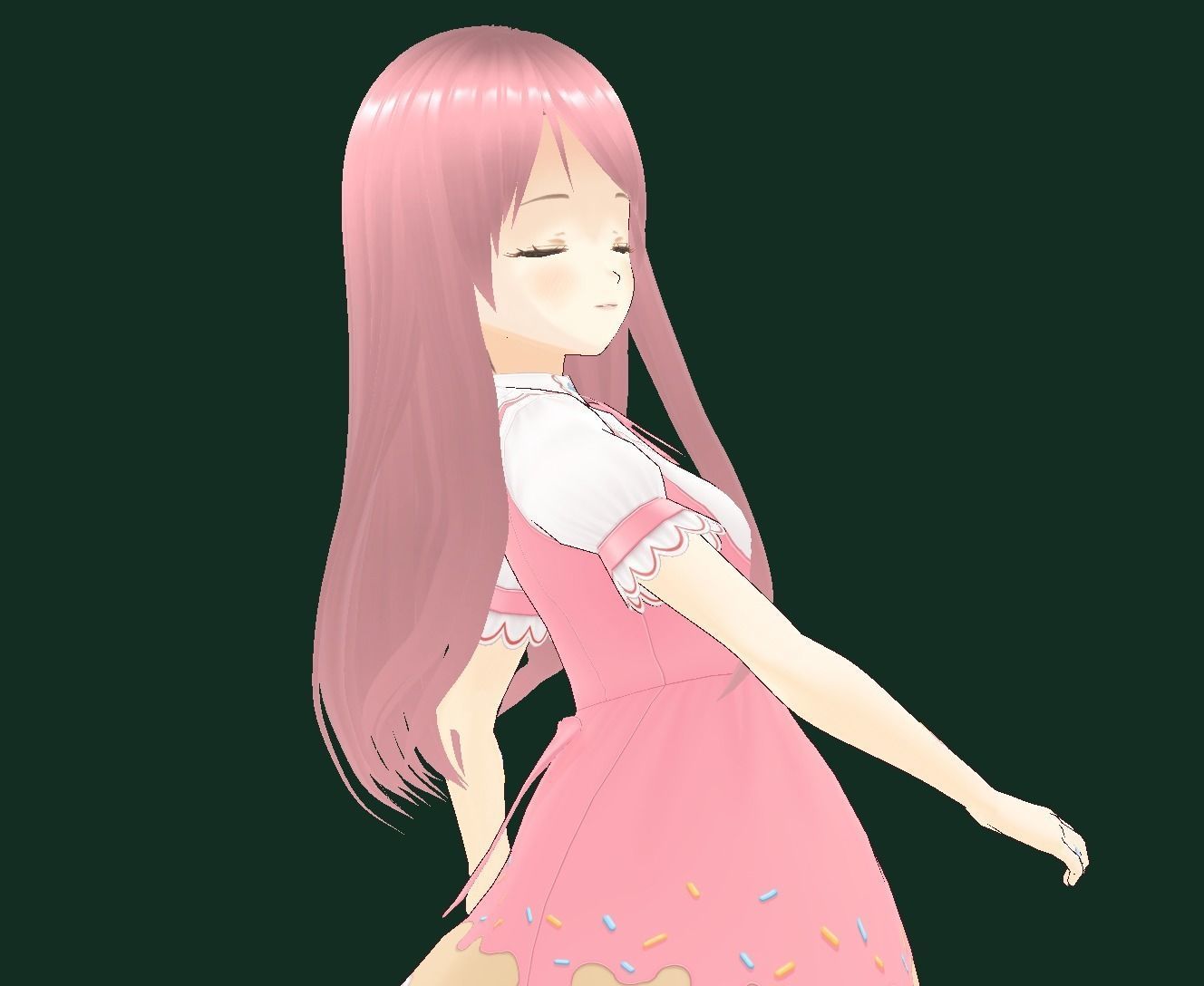 Bocchi the Rock New VRChat 3D model Low-poly 3D model_7