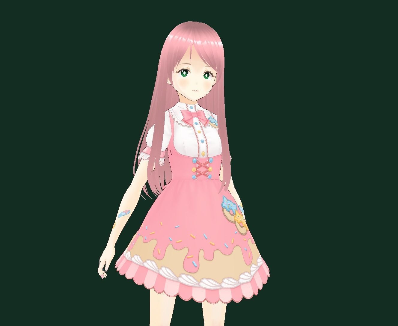 Bocchi the Rock New VRChat 3D model Low-poly 3D model_11