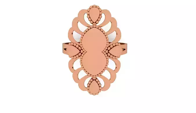 Signet Beads Ultra Vision Wire Mesh Plain Gold Ring