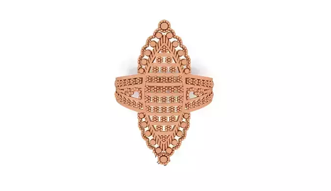 Beads Balls Ultra Vision Wire Mesh Plain Gold Ring