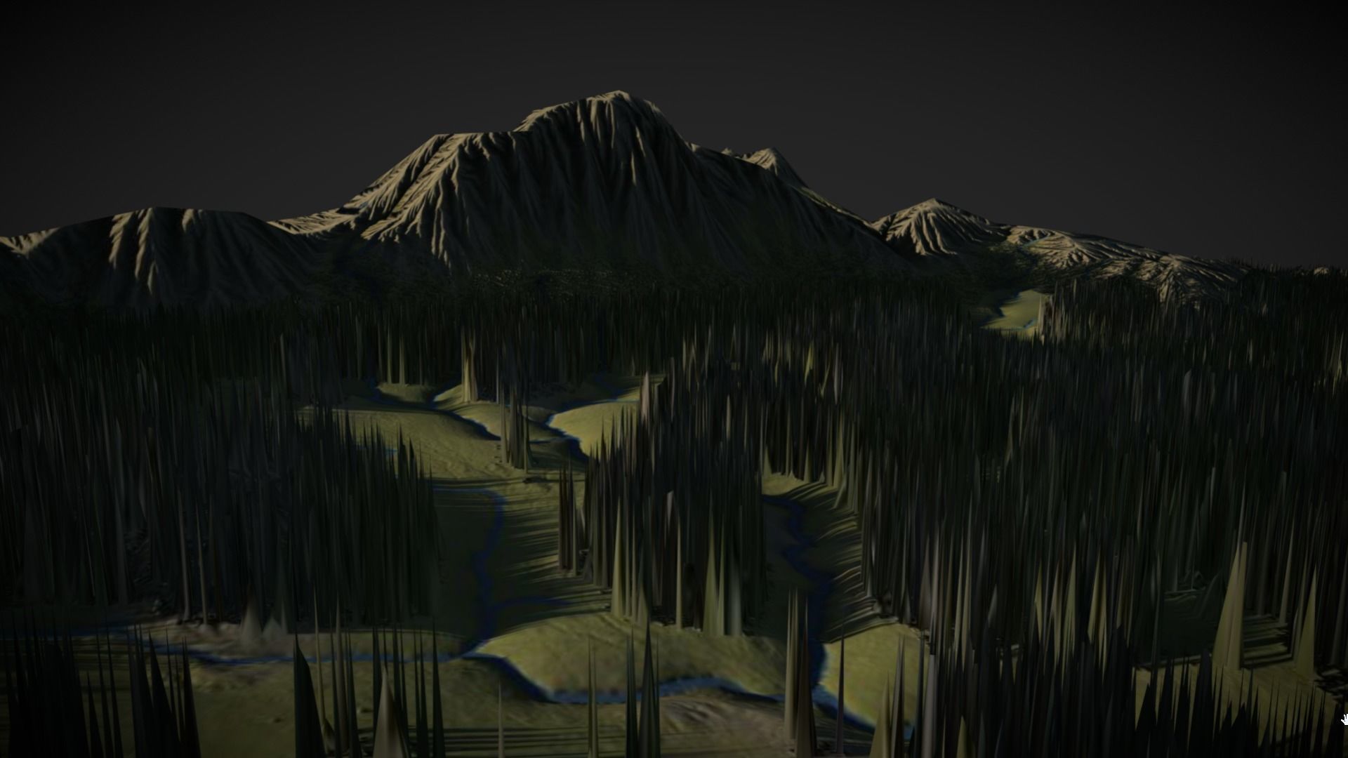 Mountain forest and rivers 3D model_11