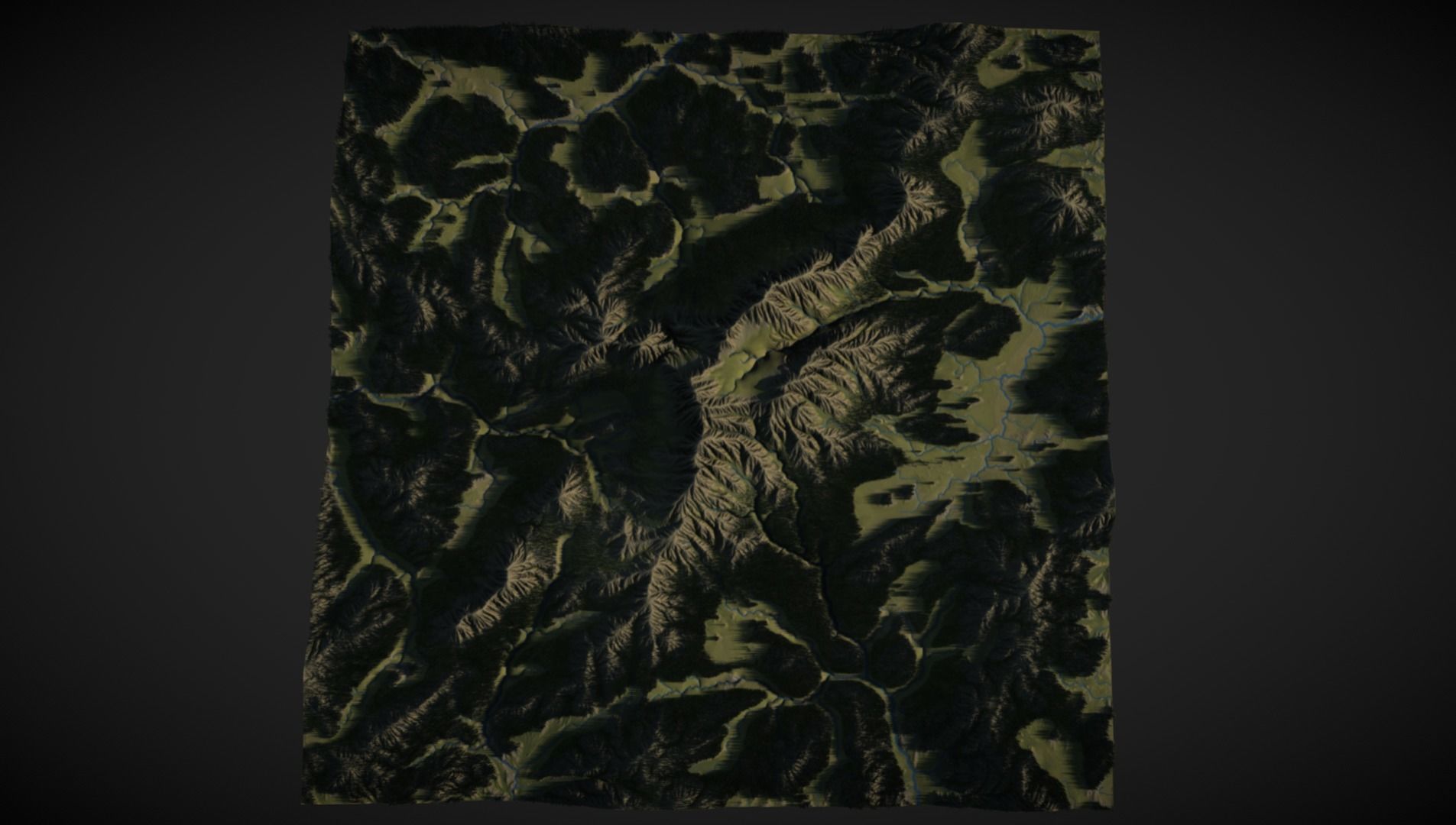 Mountain forest and rivers 3D model_13