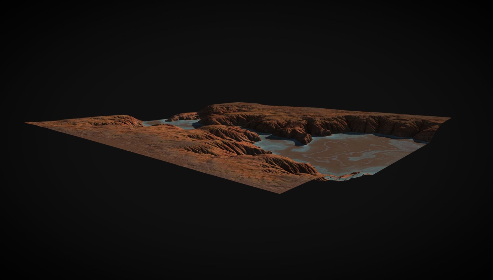 River in a canyon 3D model_15