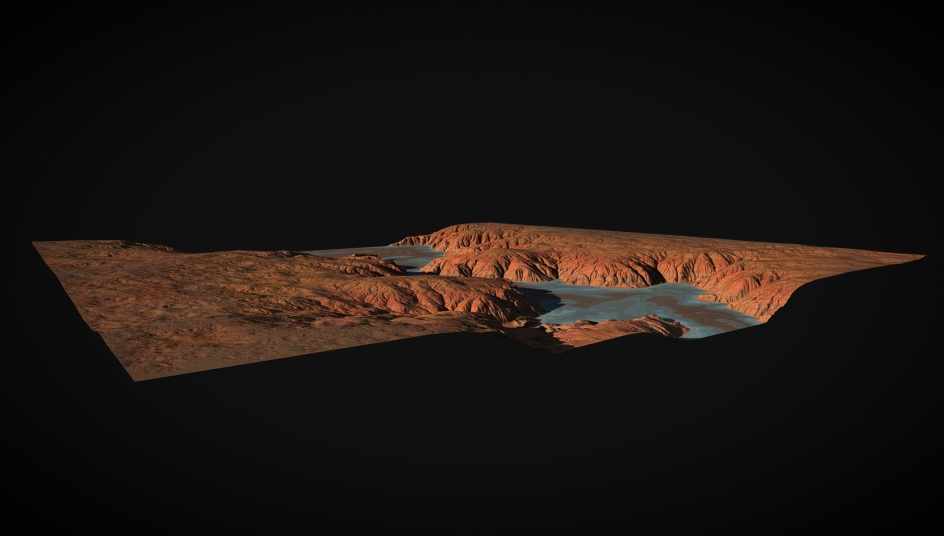 River in a canyon 3D model_14