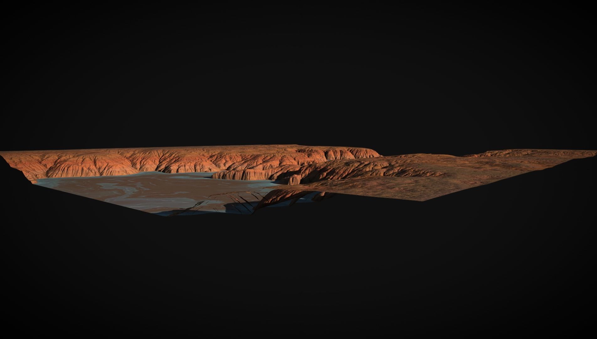 River in a canyon 3D model_12
