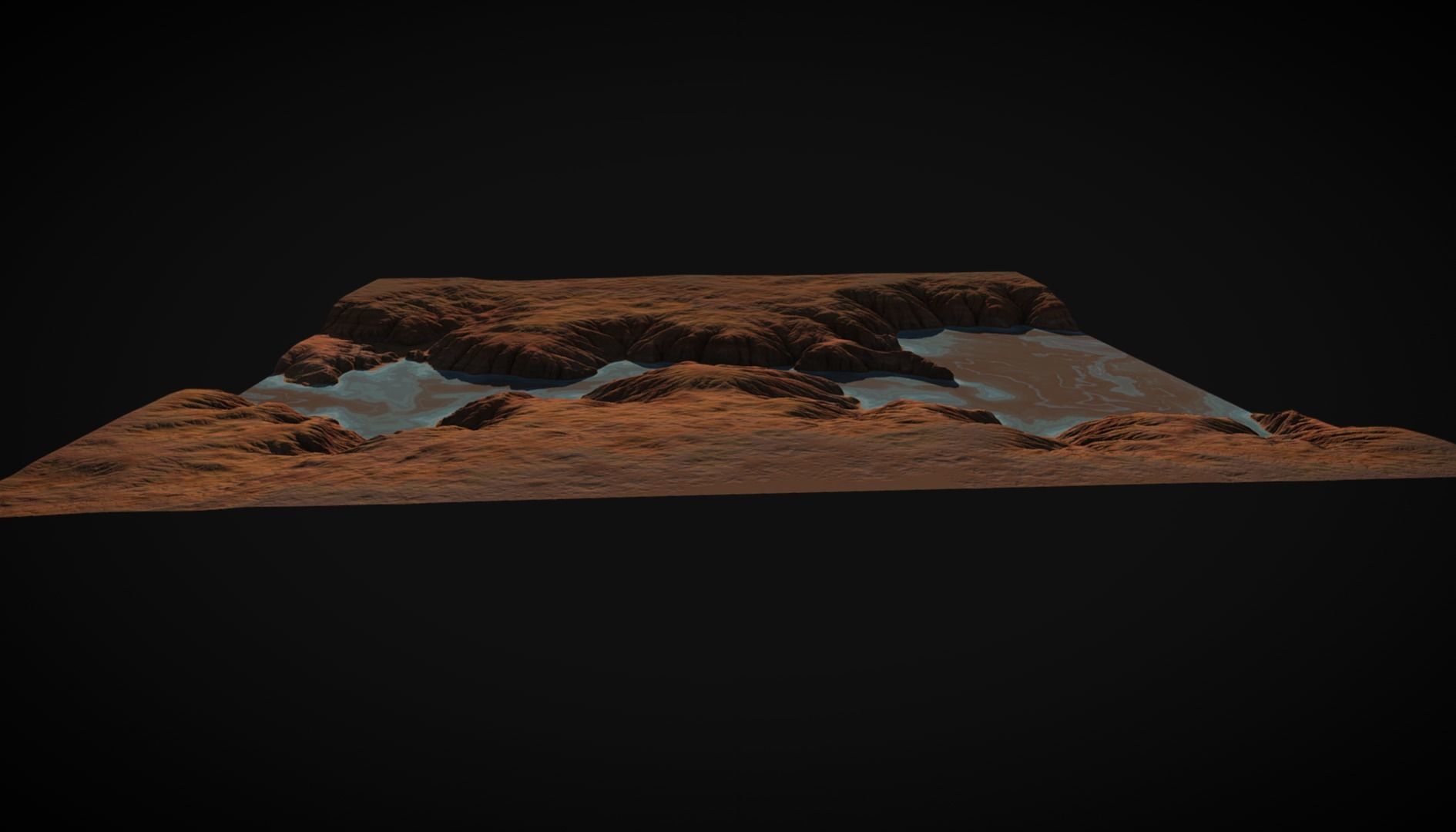 River in a canyon 3D model_10