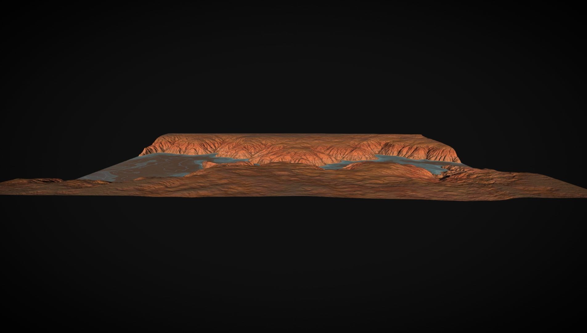 River in a canyon 3D model_13