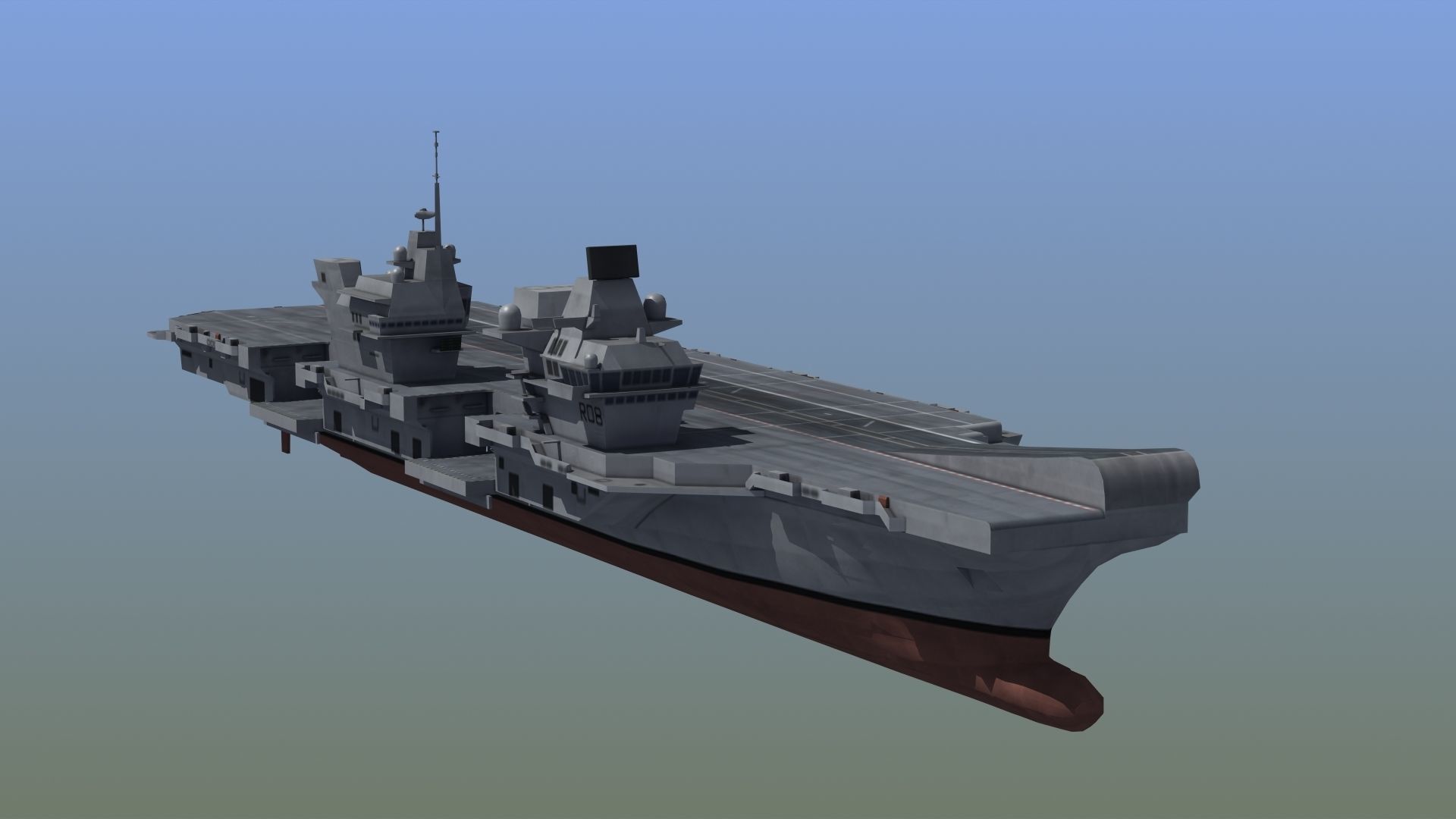 Queen Elizabeth Class Carrier LD1 3D model_12