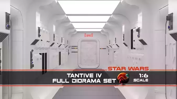 The Tantive IV Complete Hallway 1-6 scale Hottoys 3D print model