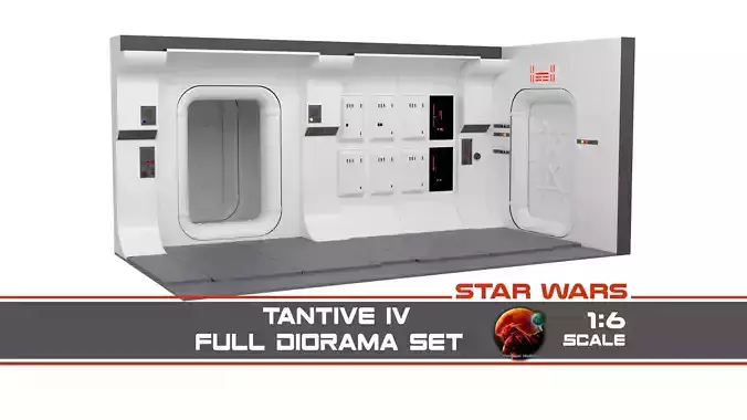 The Tantive IV Complete Hallway 1-6 scale Hottoys 3D print model