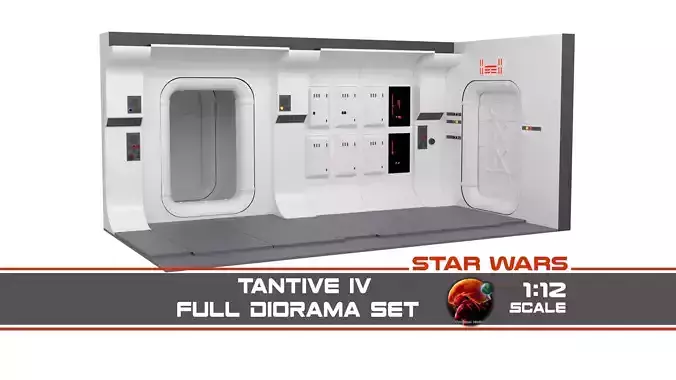 The Tantive IV Complete Hallway 1-12 scale Blackseries 3D print model