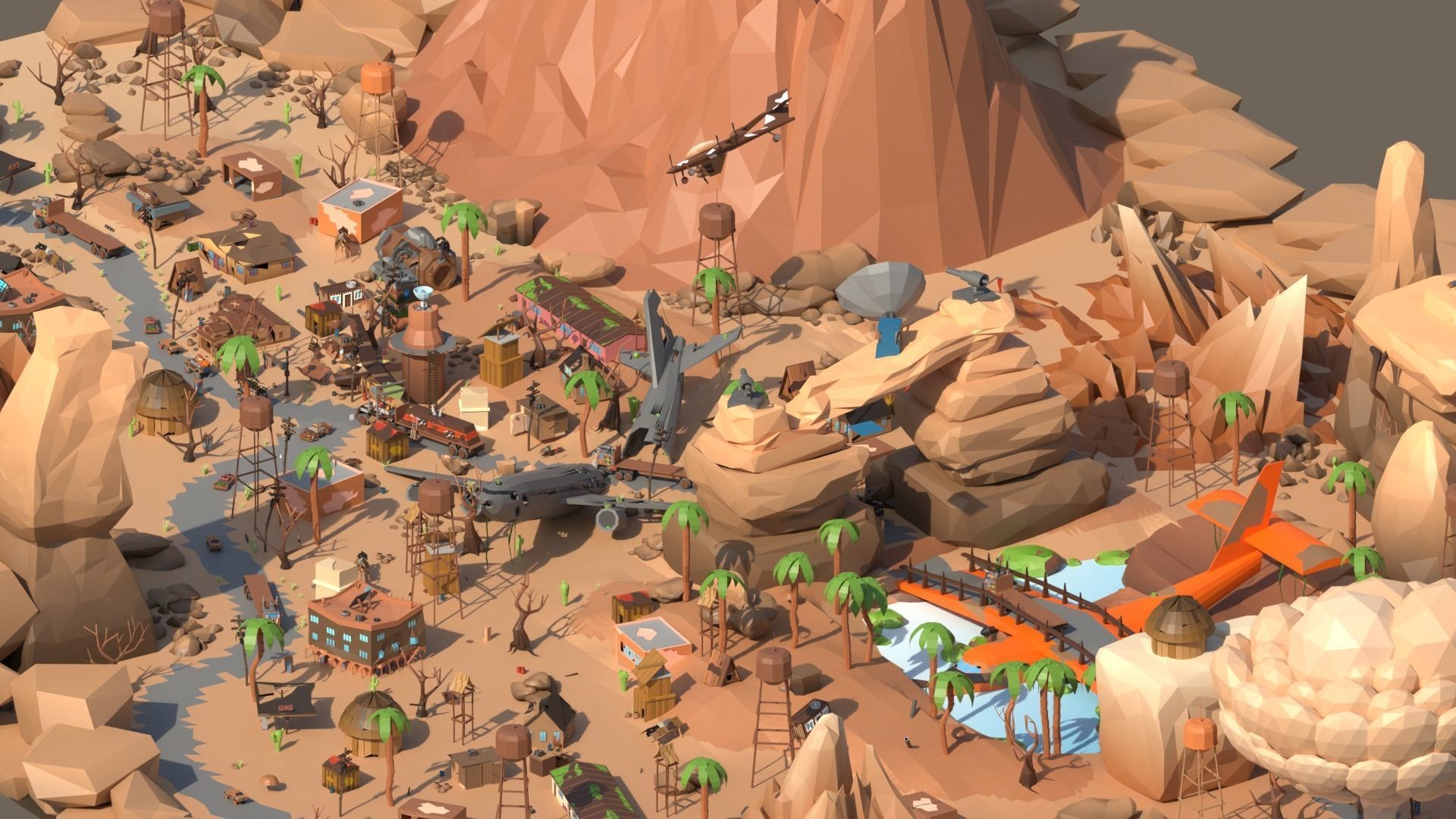 Mad Max City - 3D Model for Games Low-poly 3D model_2