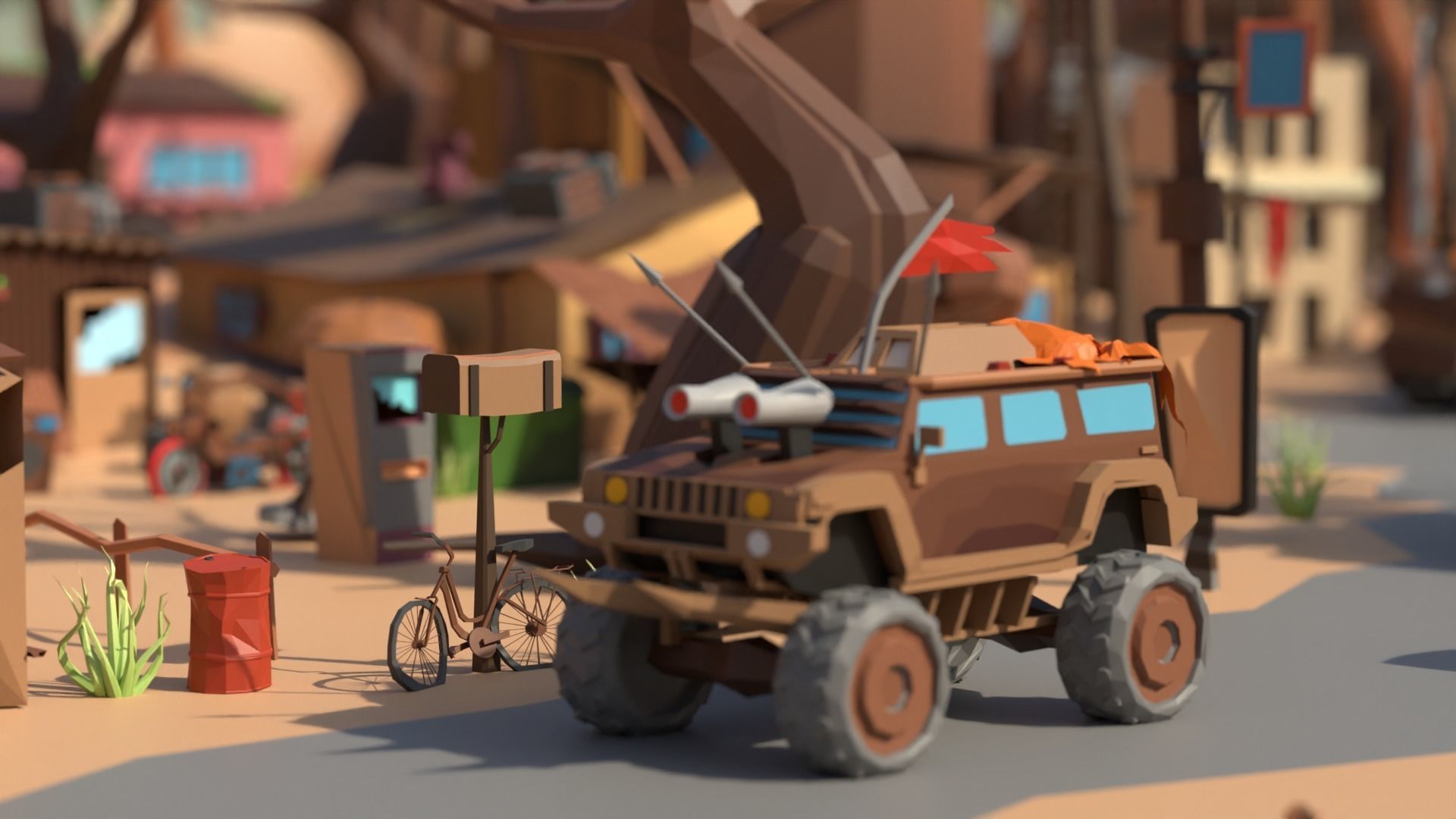 Mad Max City - 3D Model for Games Low-poly 3D model_12